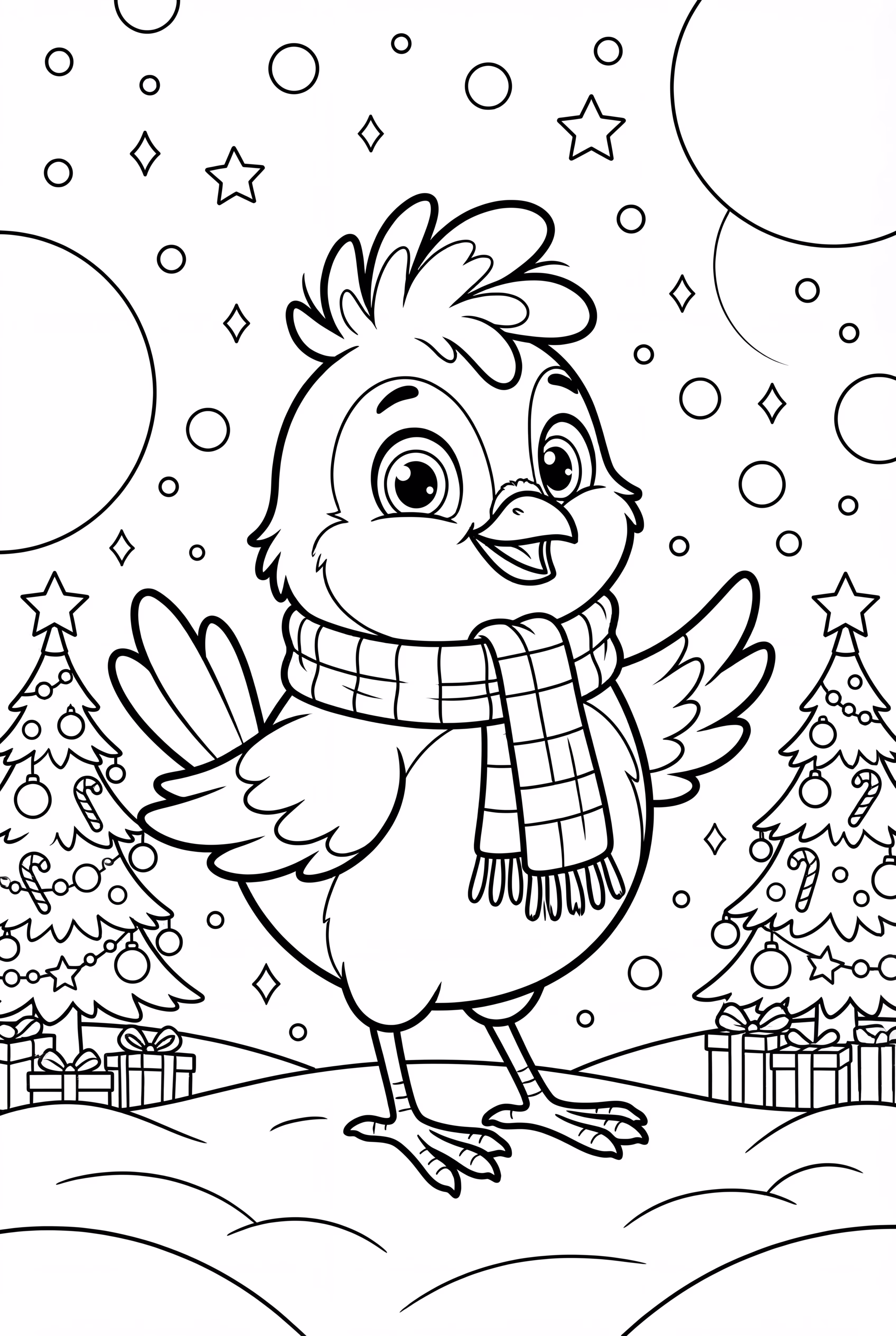 クリスマスの鳥のシーン