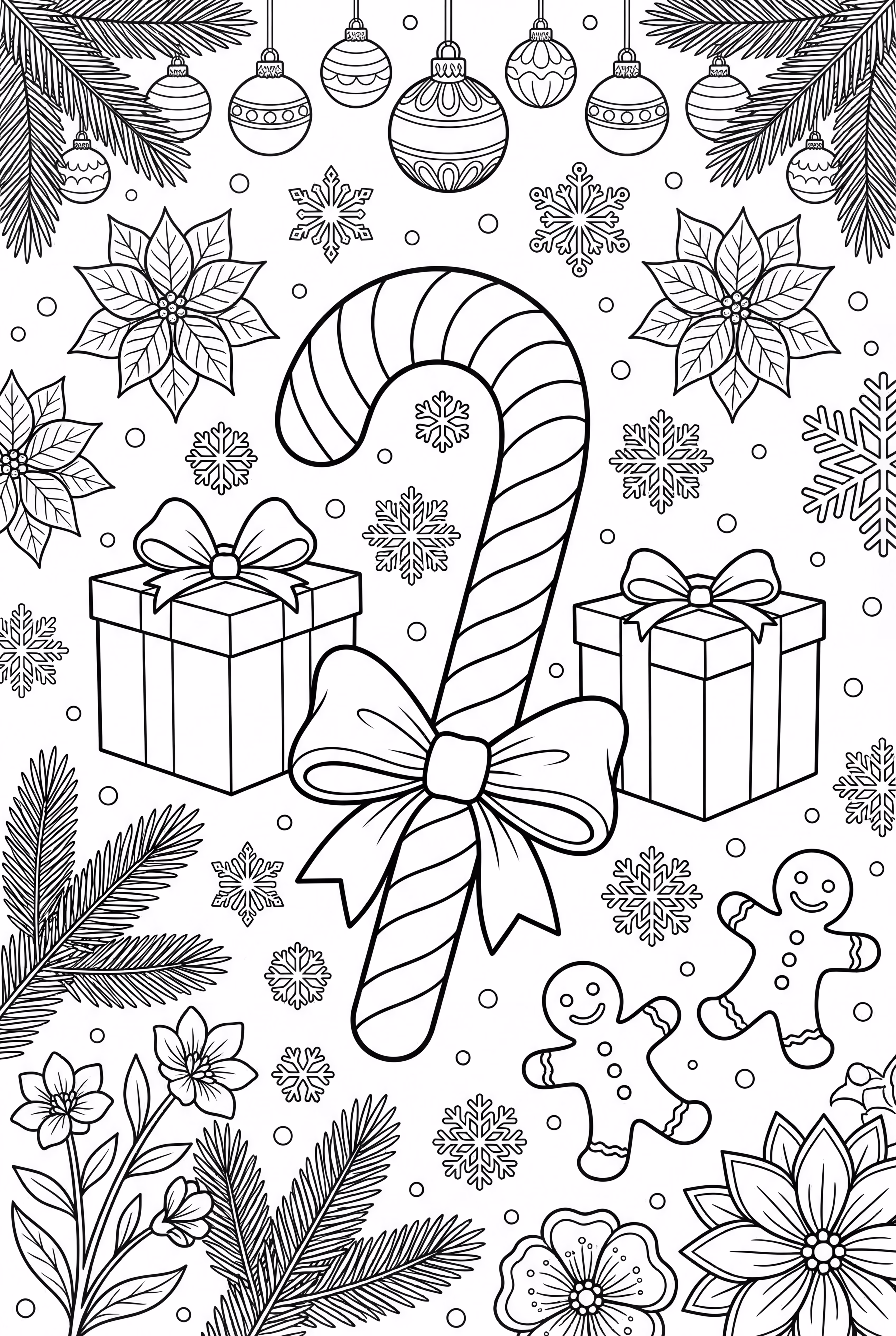 Bastón de caramelo navideño