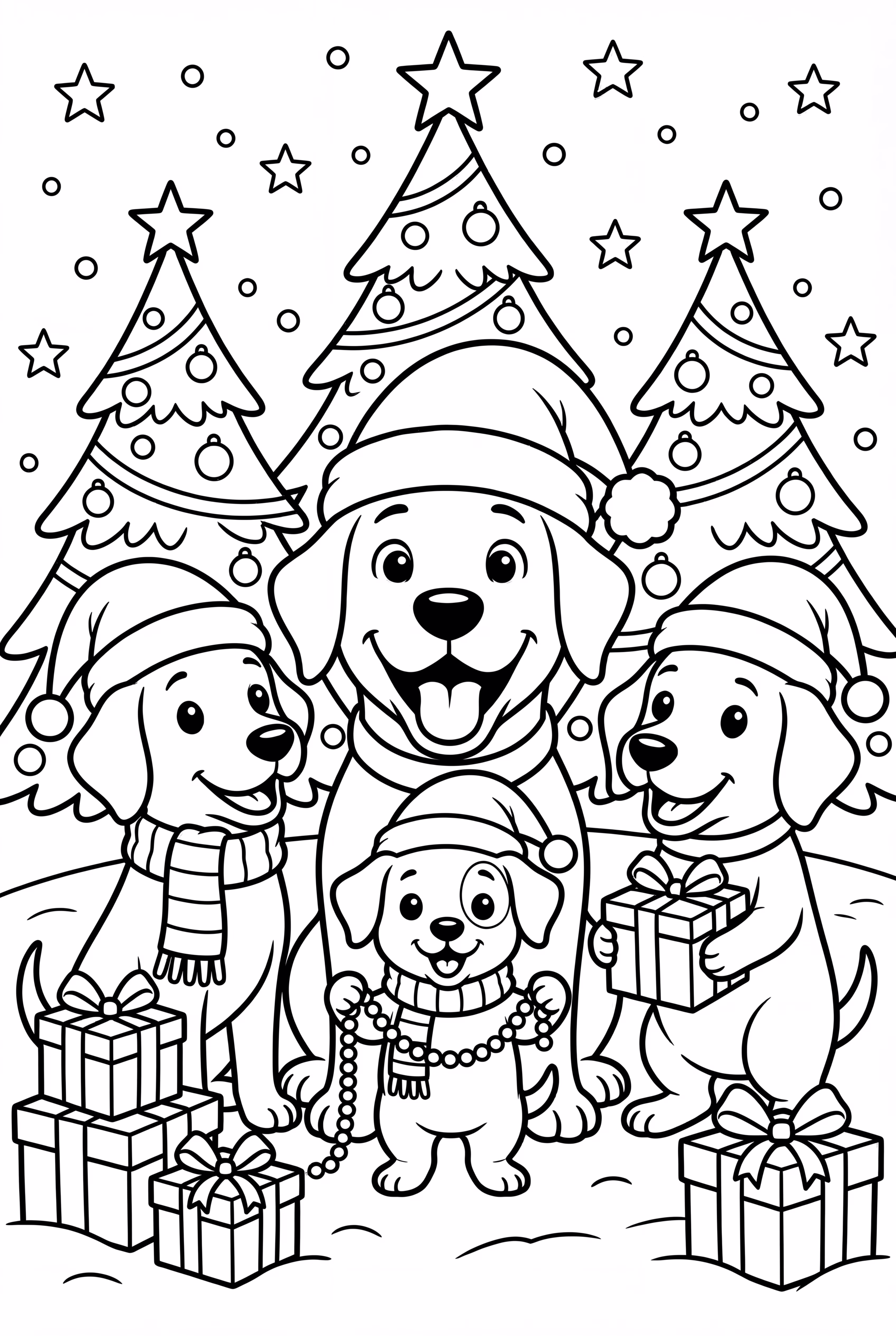 Christmas Dog Family