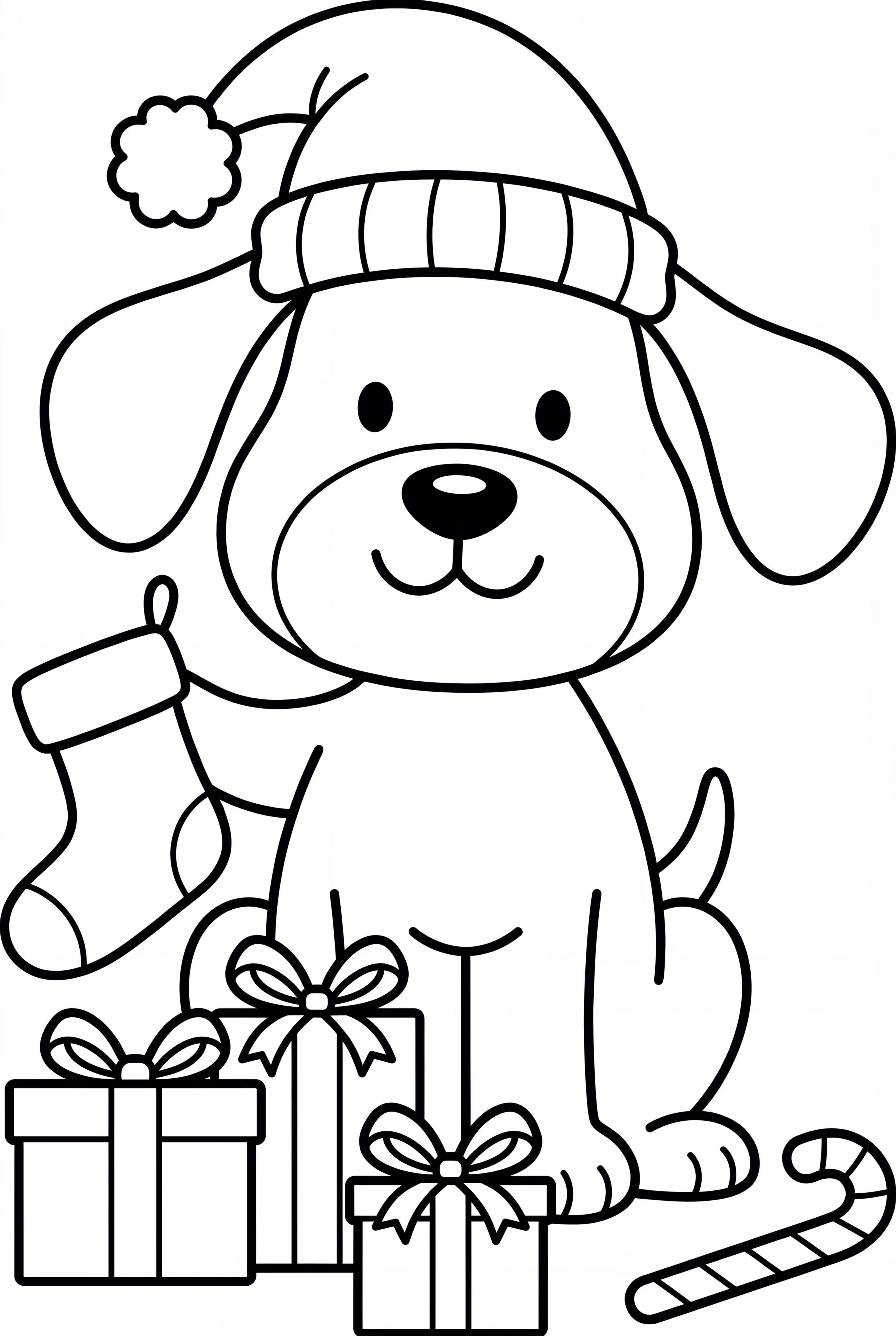 Christmas Dog With Presents