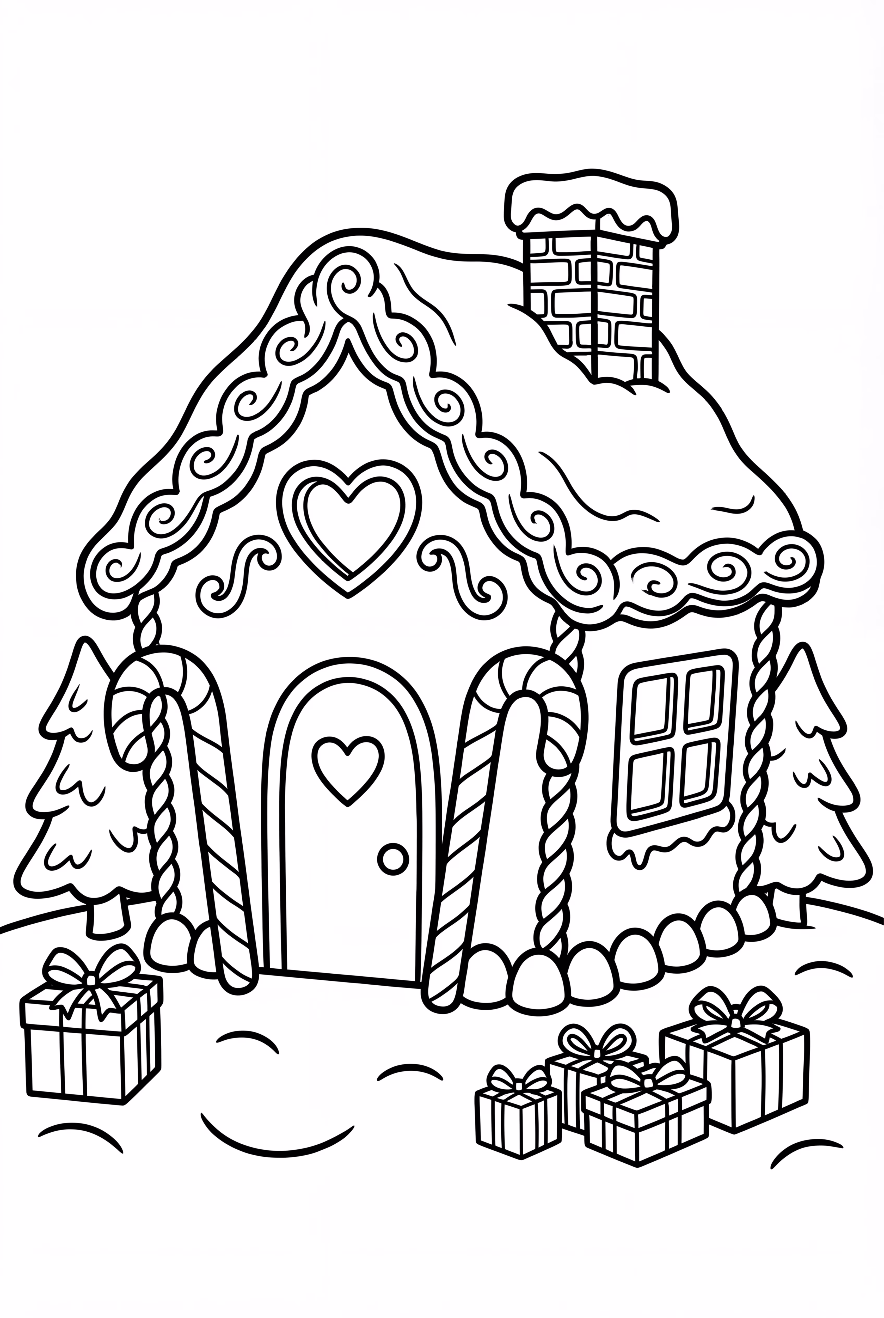 Christmas Gingerbread House With Presents