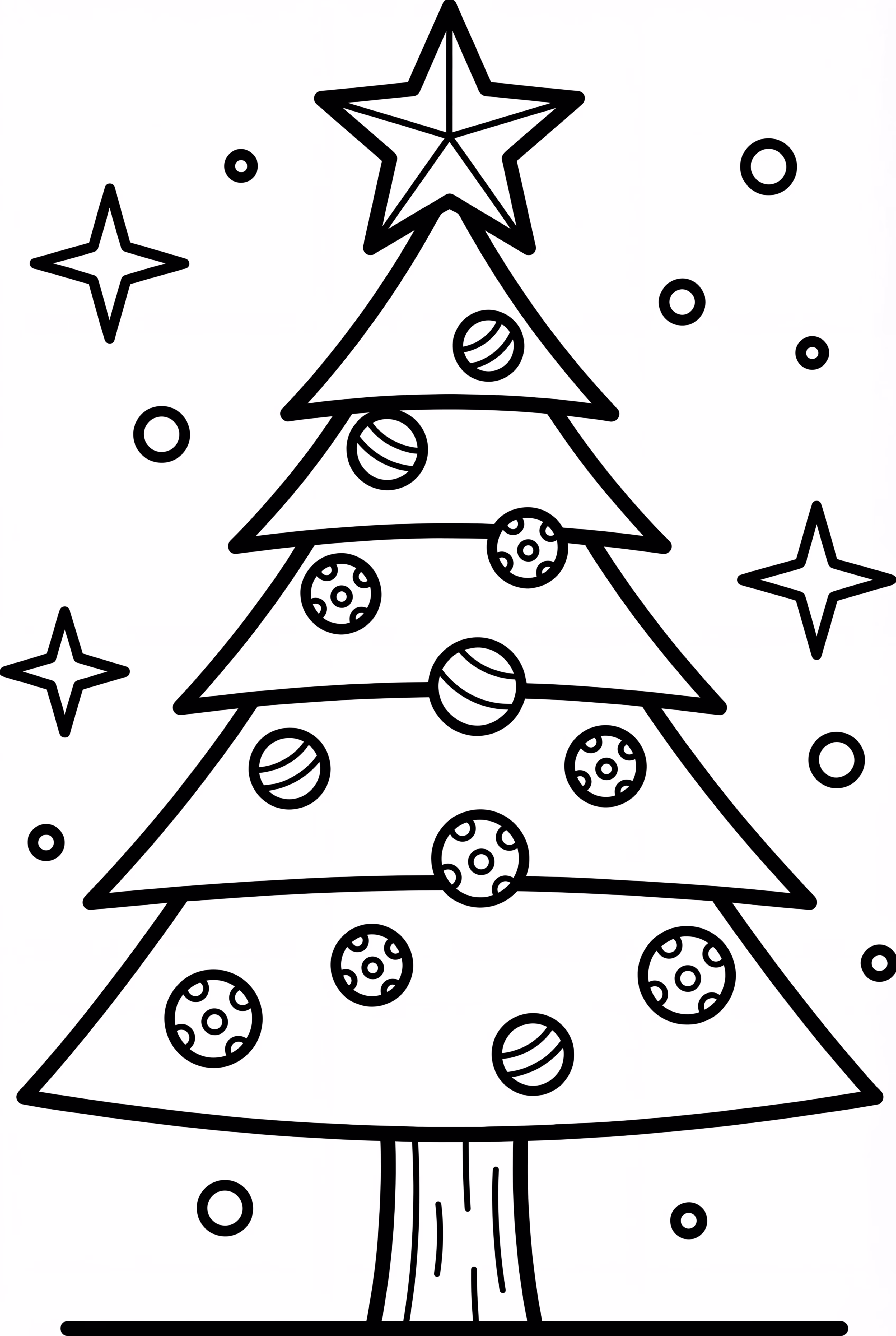 Christmas Star on a Beautiful Tree