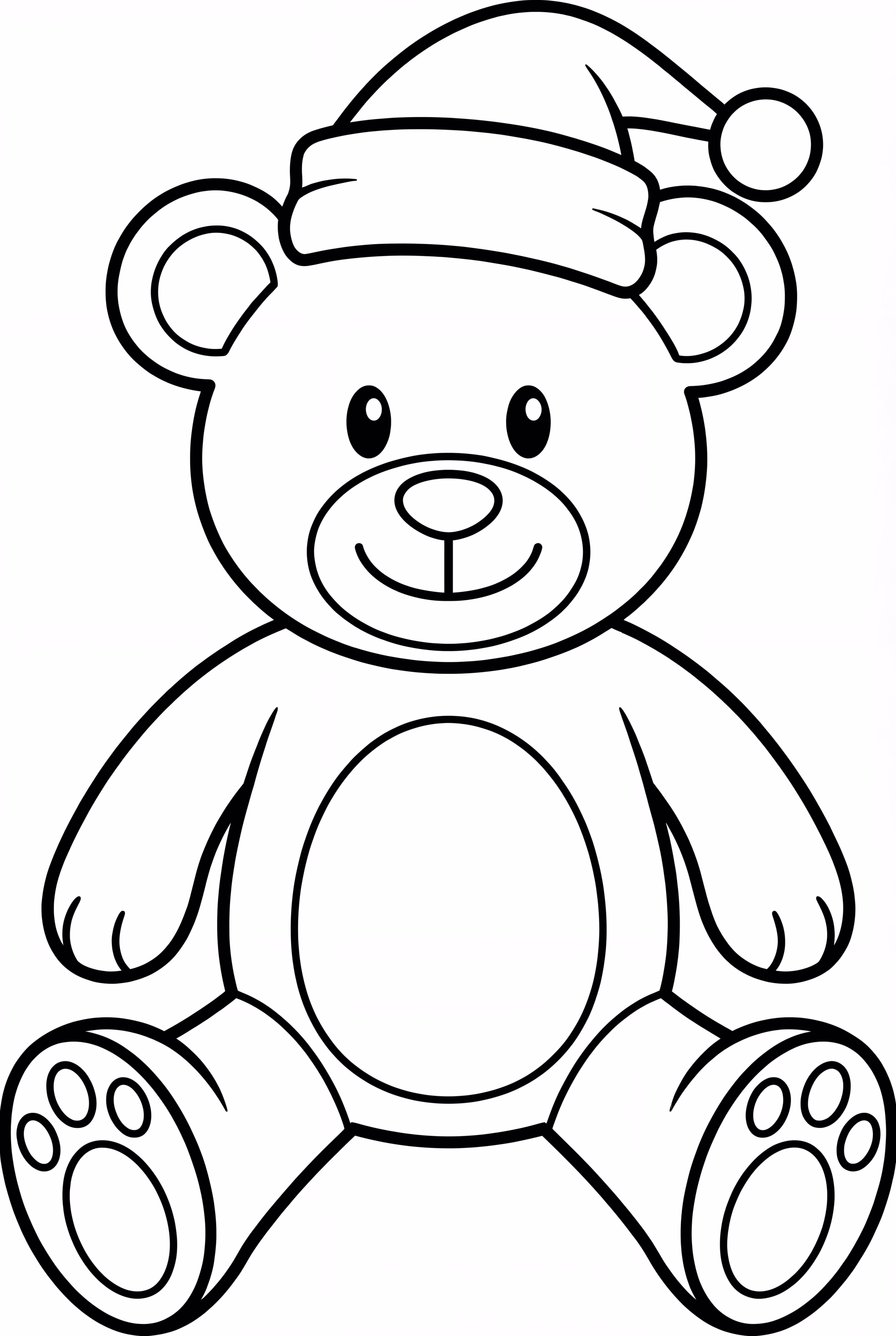 Christmas Teddy Bear With A Santa Hat