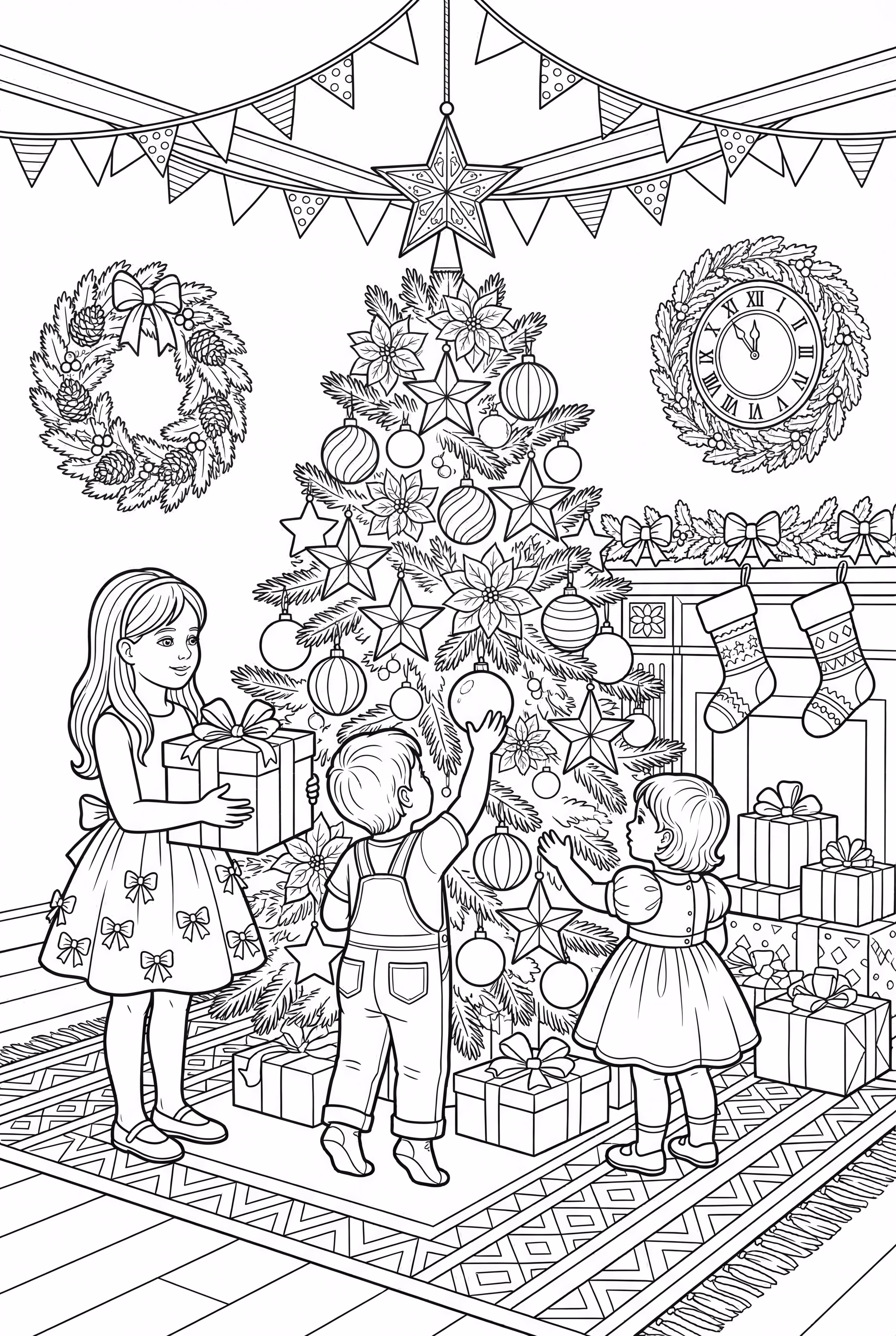 Rassemblement de famille autour du sapin de Noël-2