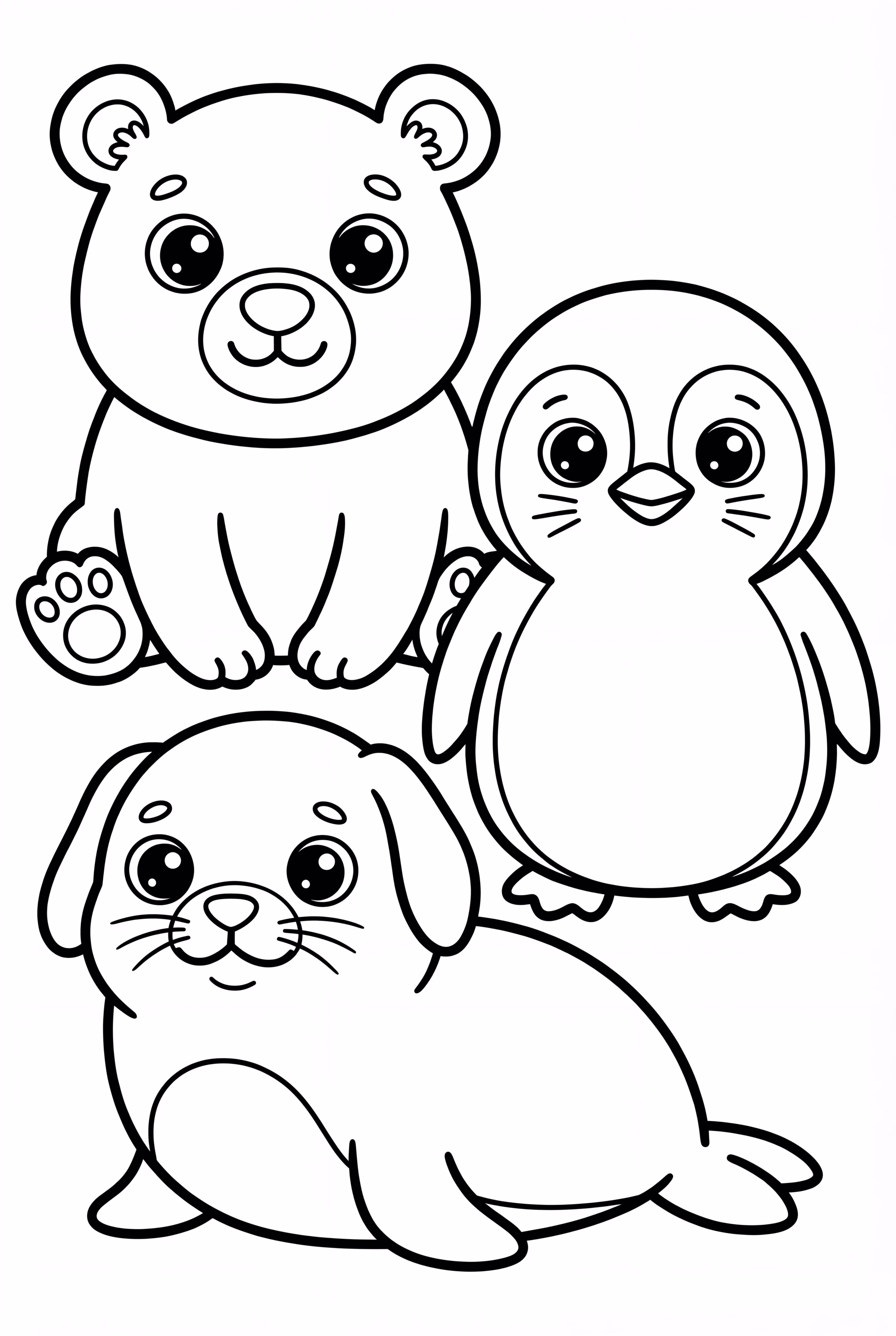 Chubby Arctic Animals with Big Eyes