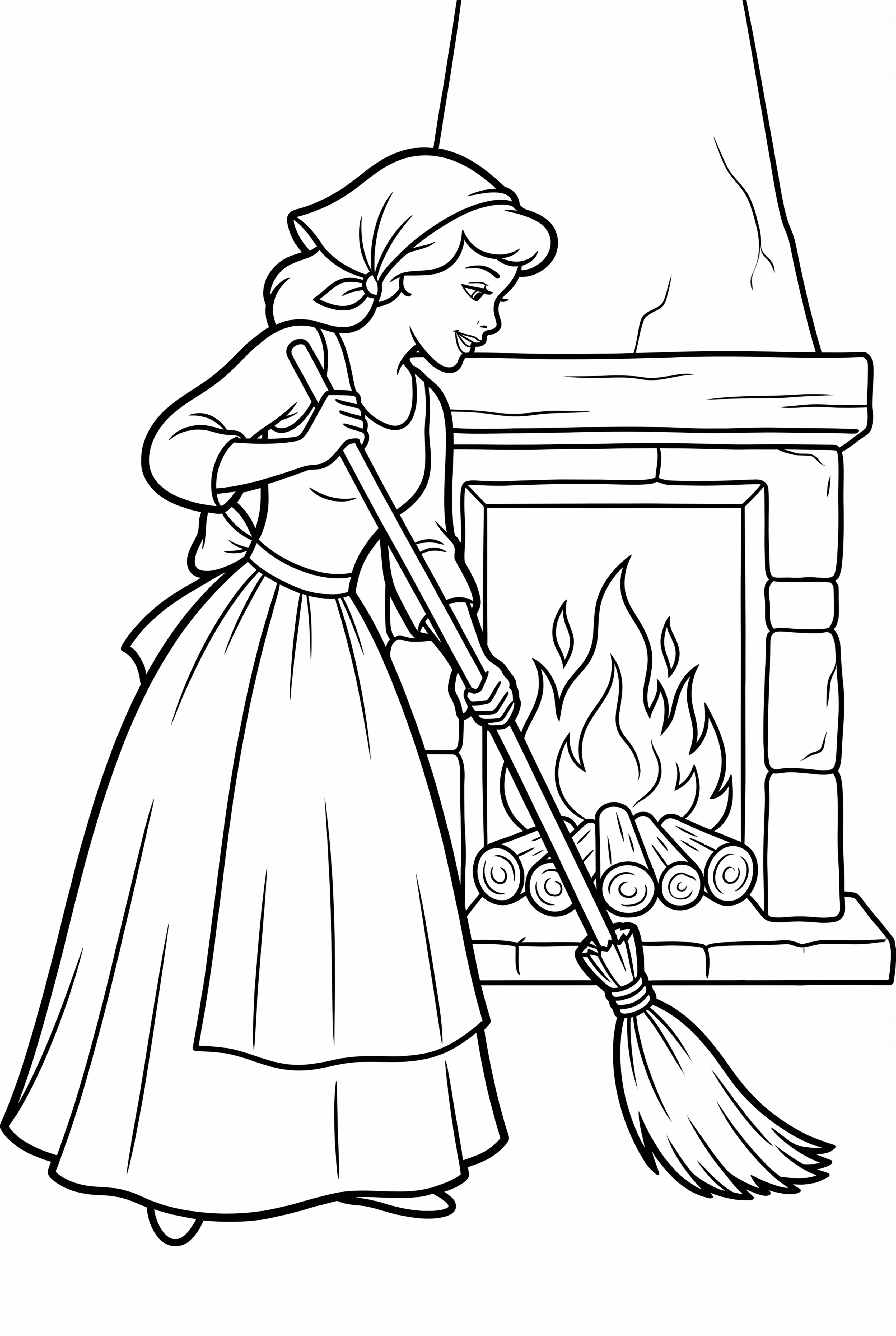 Cinderella Cleaning The Fireplace