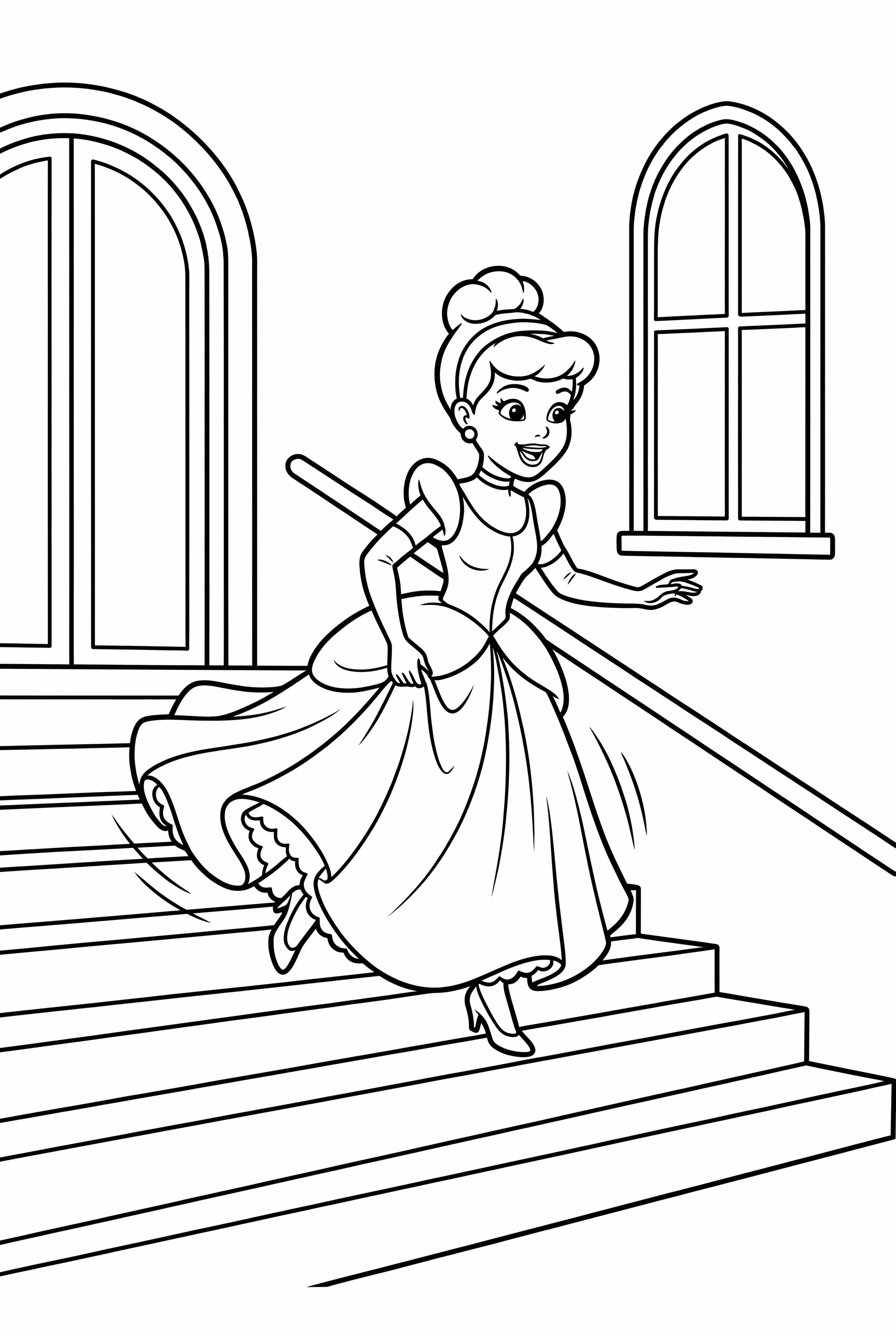 Cinderella Running Down The Stairs