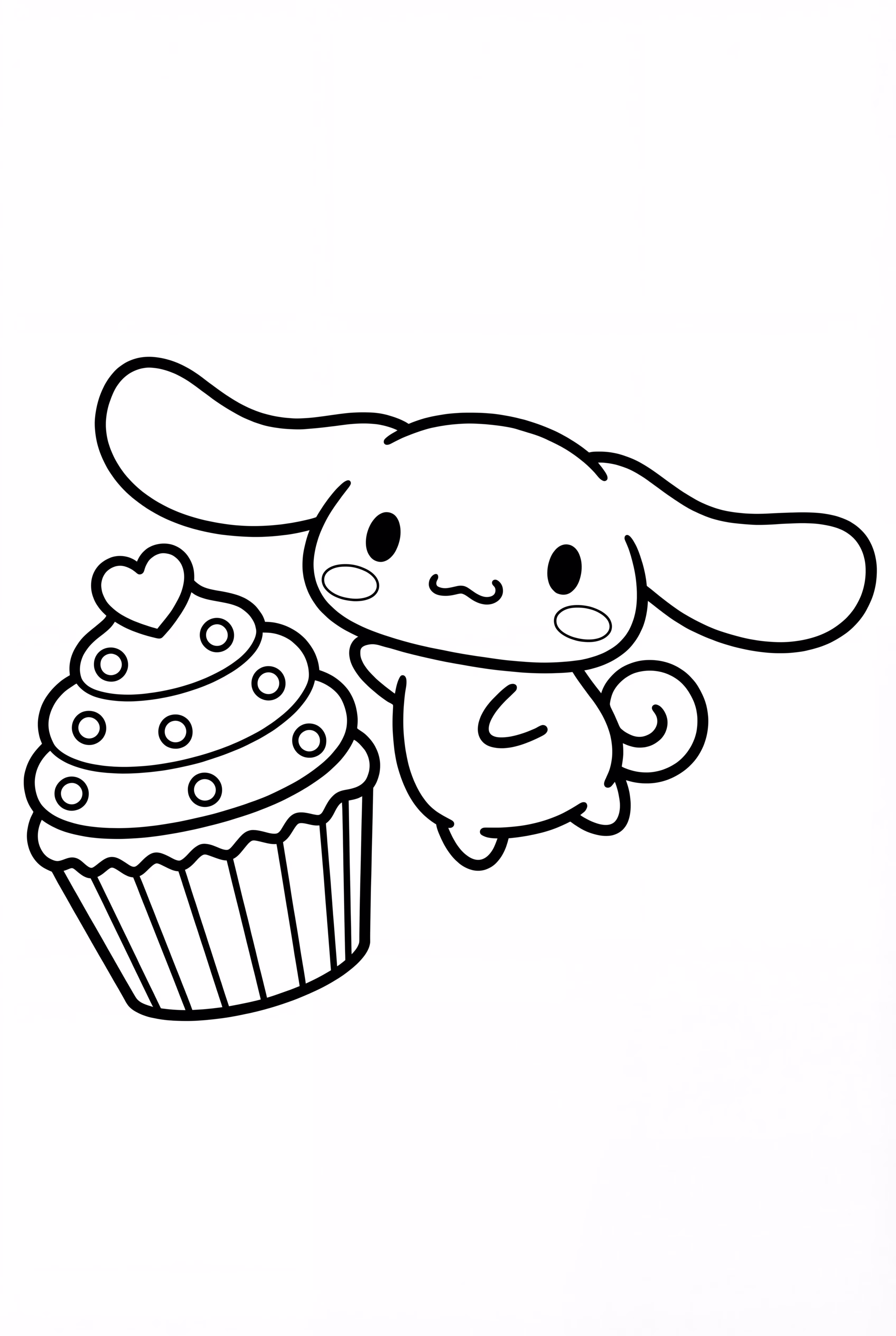 Cinnamoroll Flying With A Cupcake