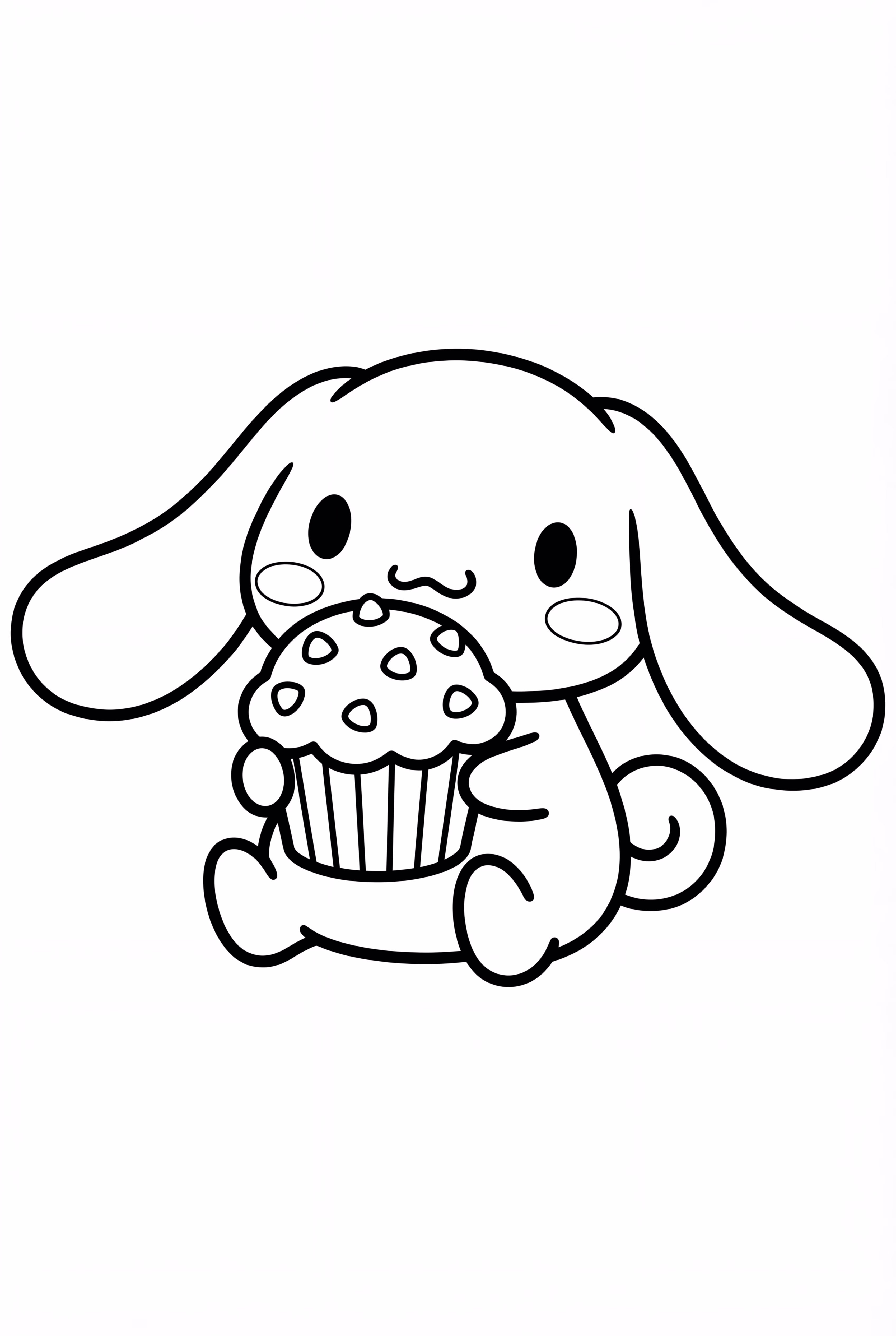 Cinnamoroll Holding A Cupcake