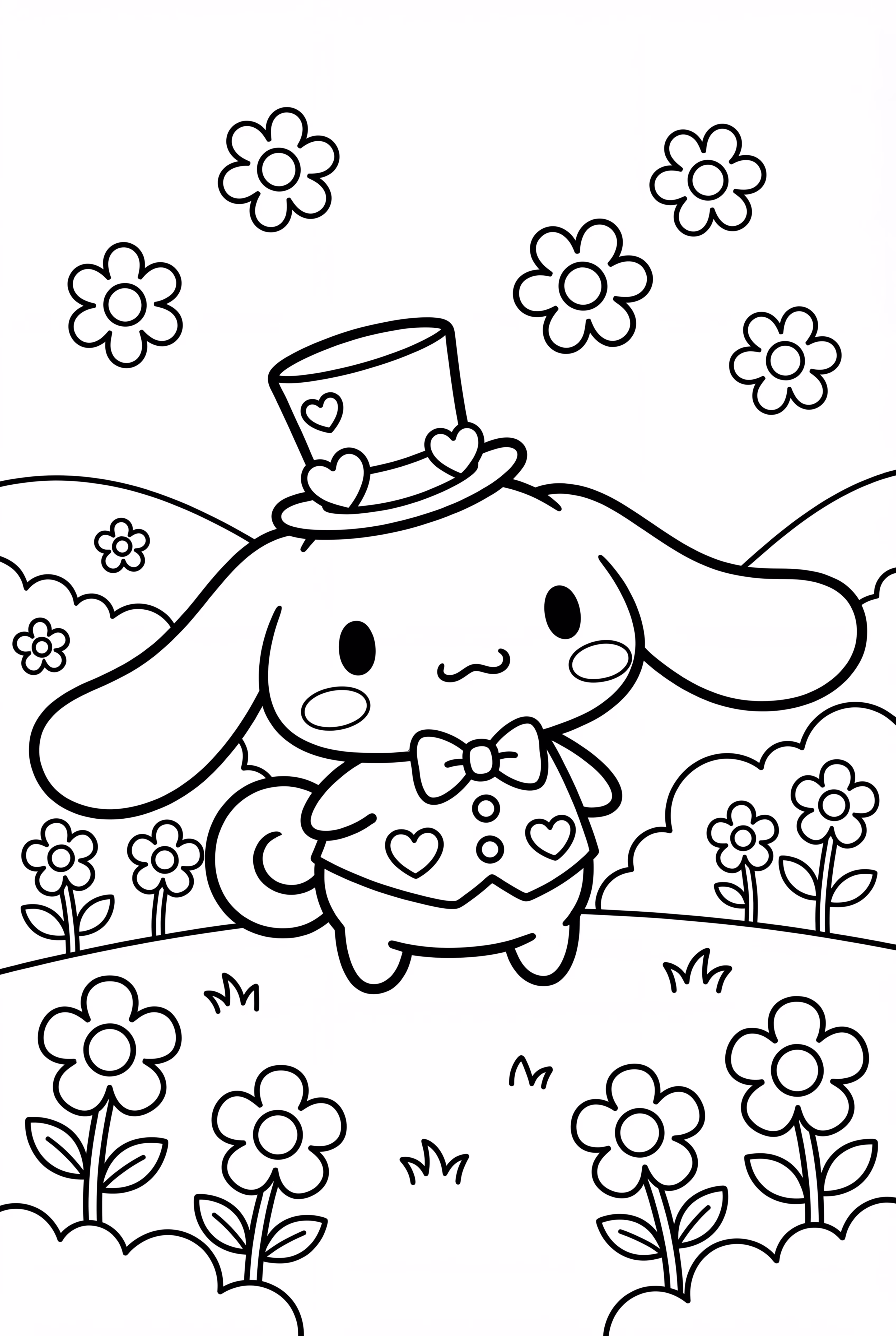 Cinnamoroll In A Flower Garden