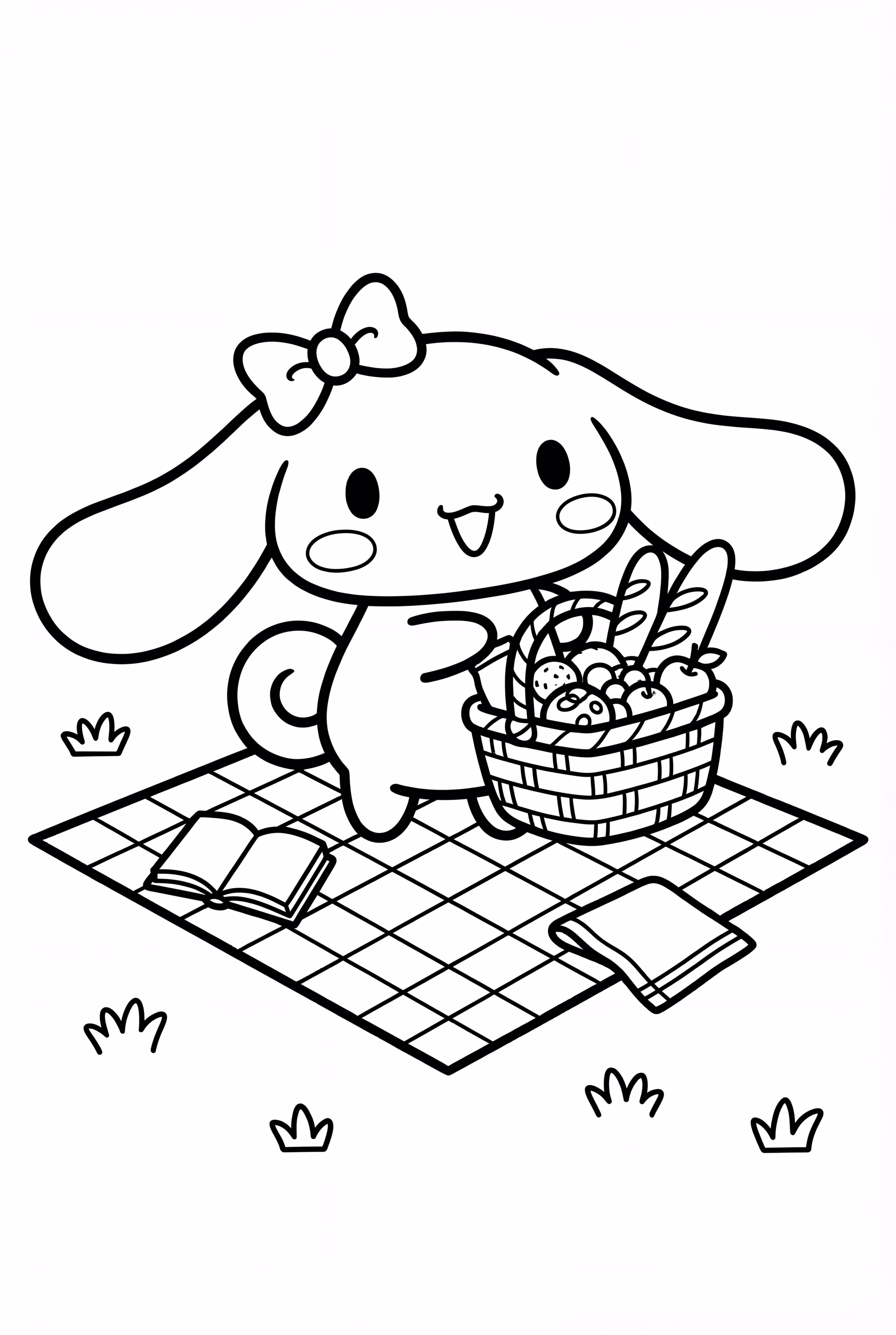 Cinnamoroll Picnic Basket Pattern