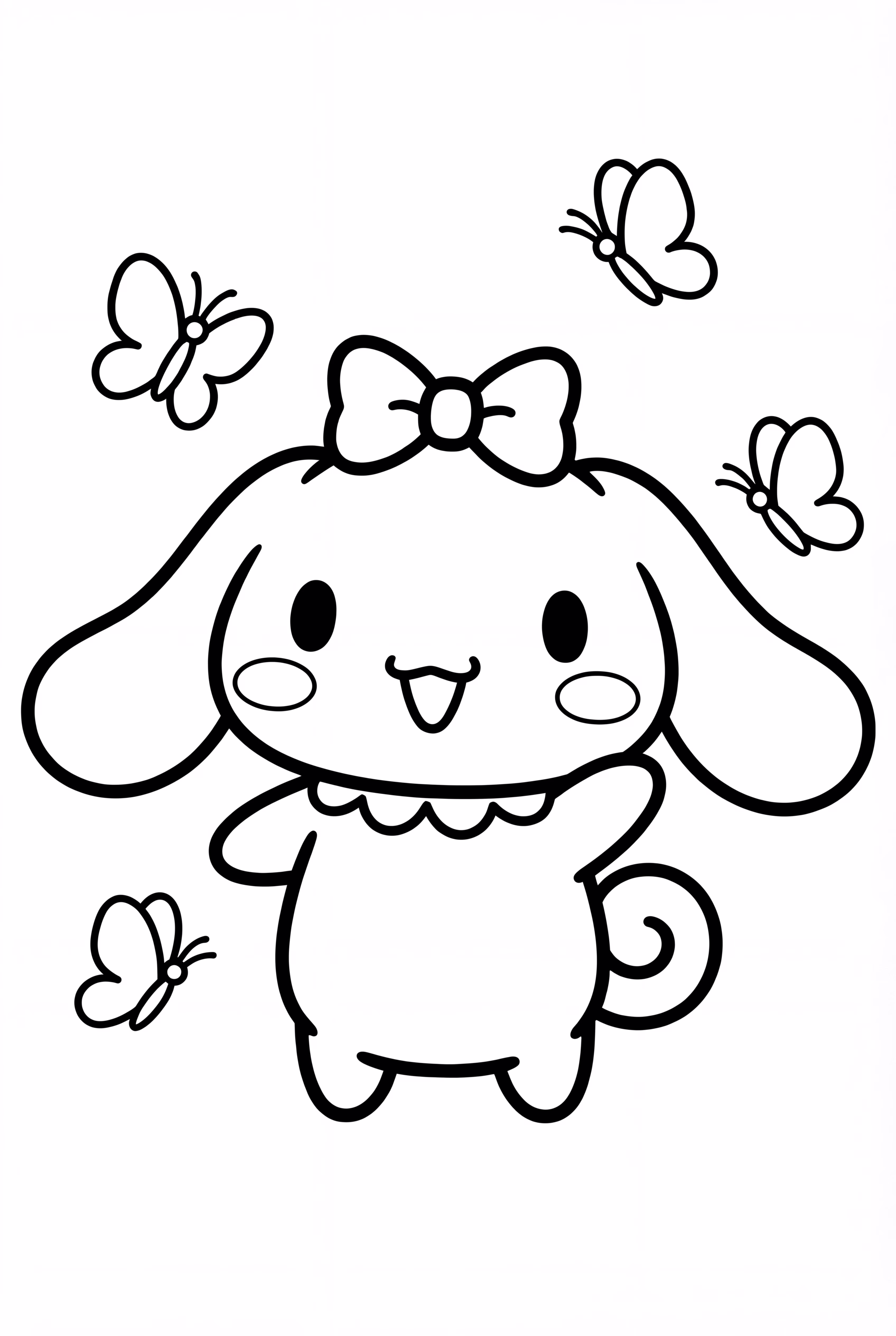 Cinnamoroll Playing With Butterflies