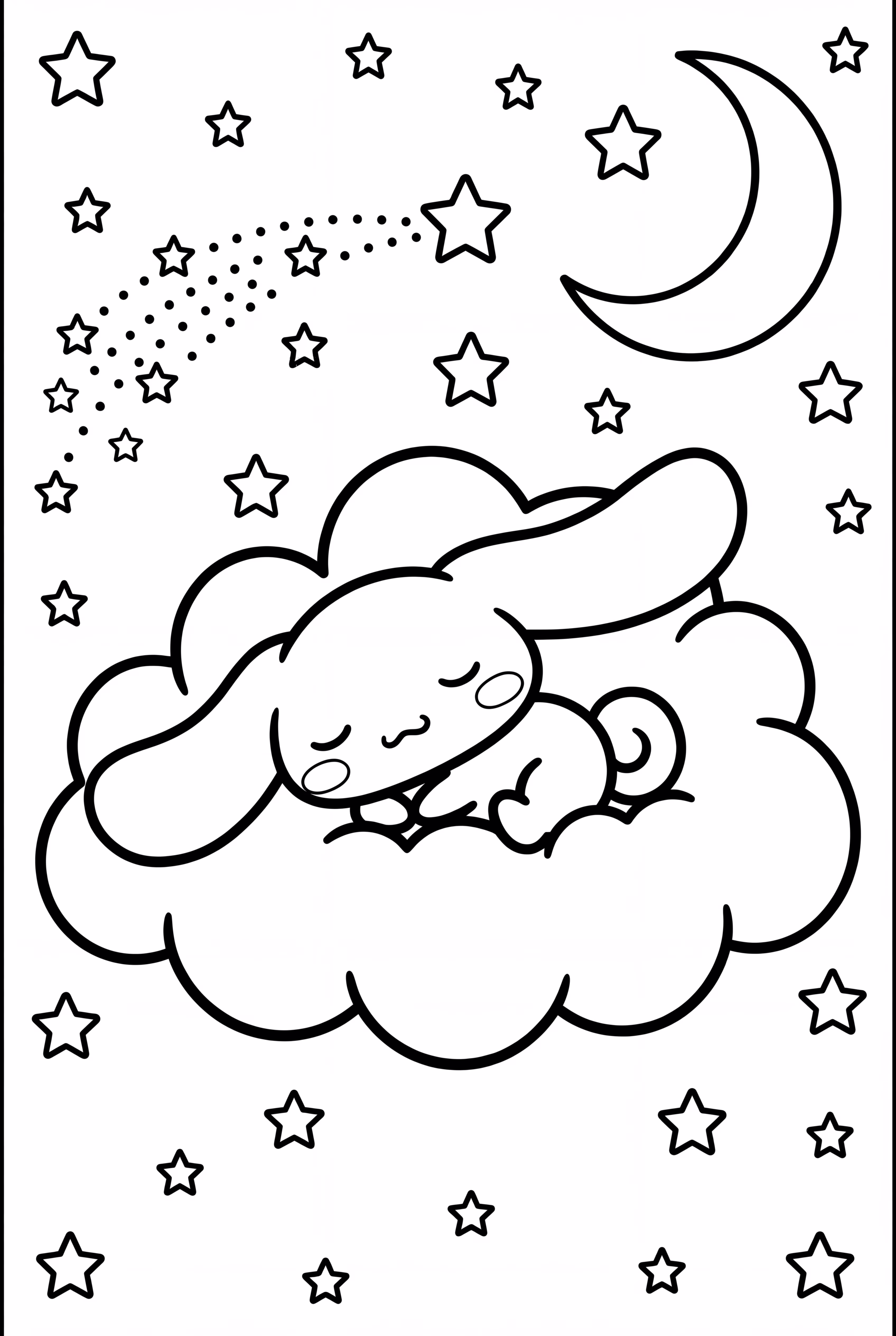 Cinnamoroll在云朵上睡觉