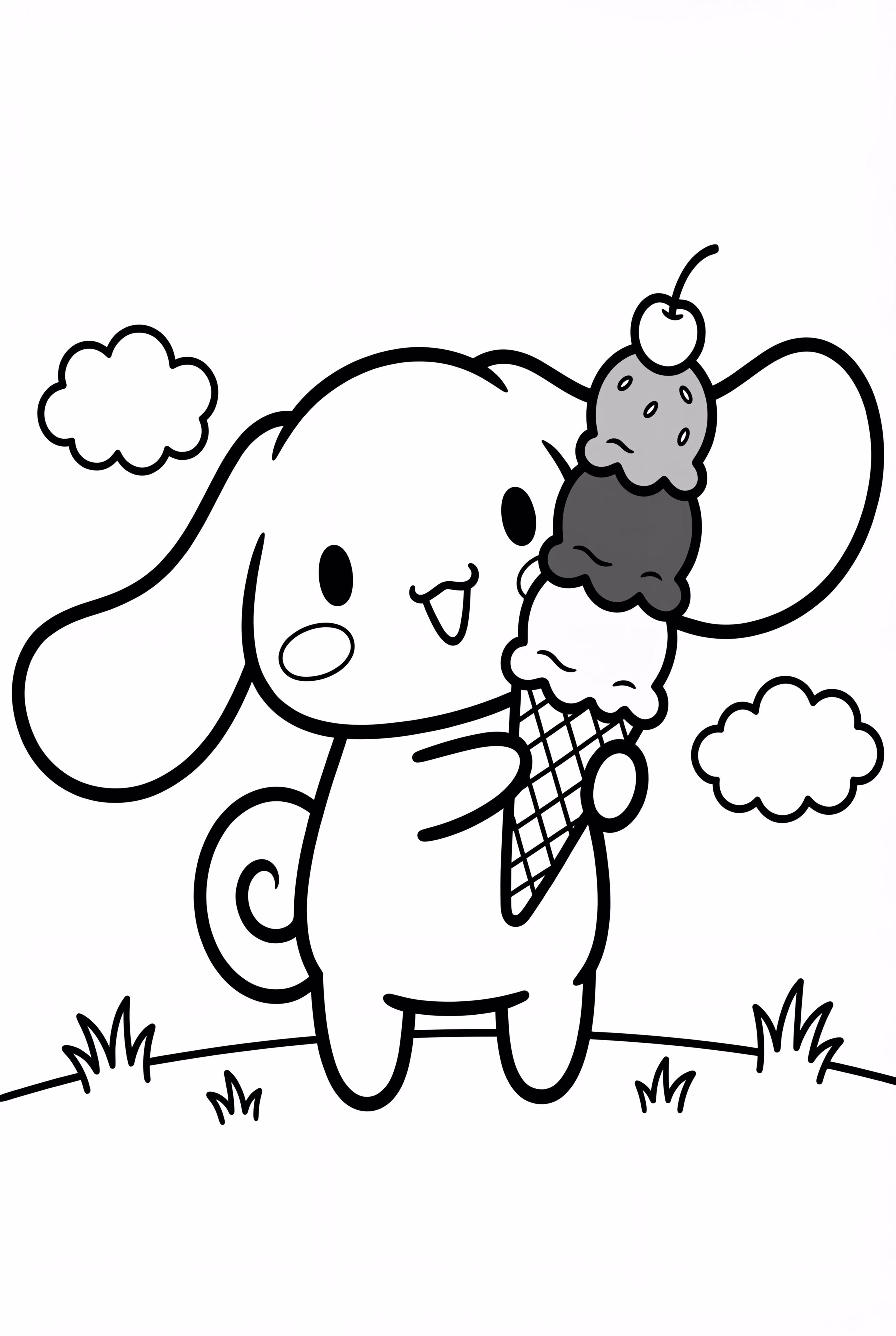 Cinnamoroll avec Cornet de Glace