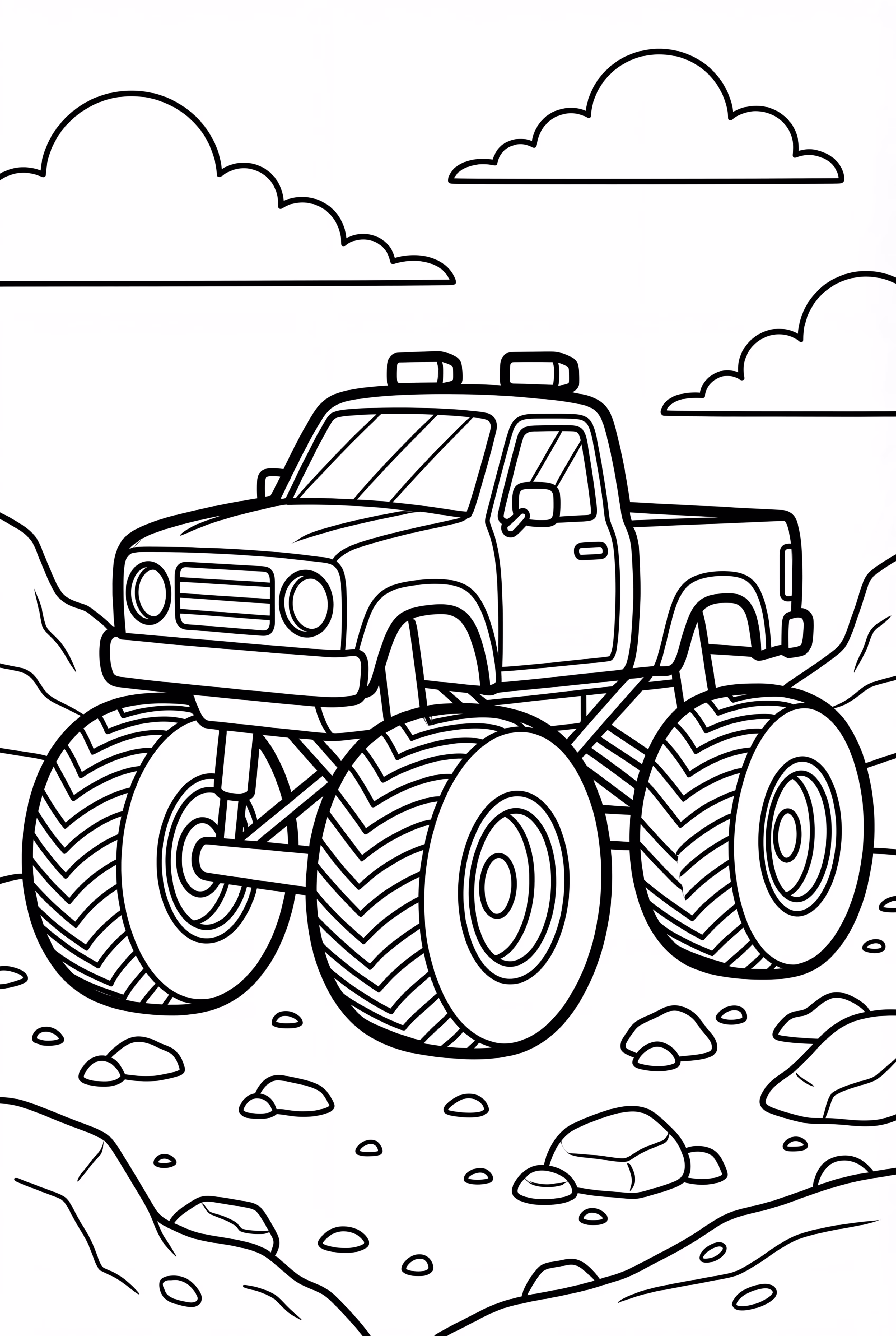 Classic four-wheel drive Monster Truck