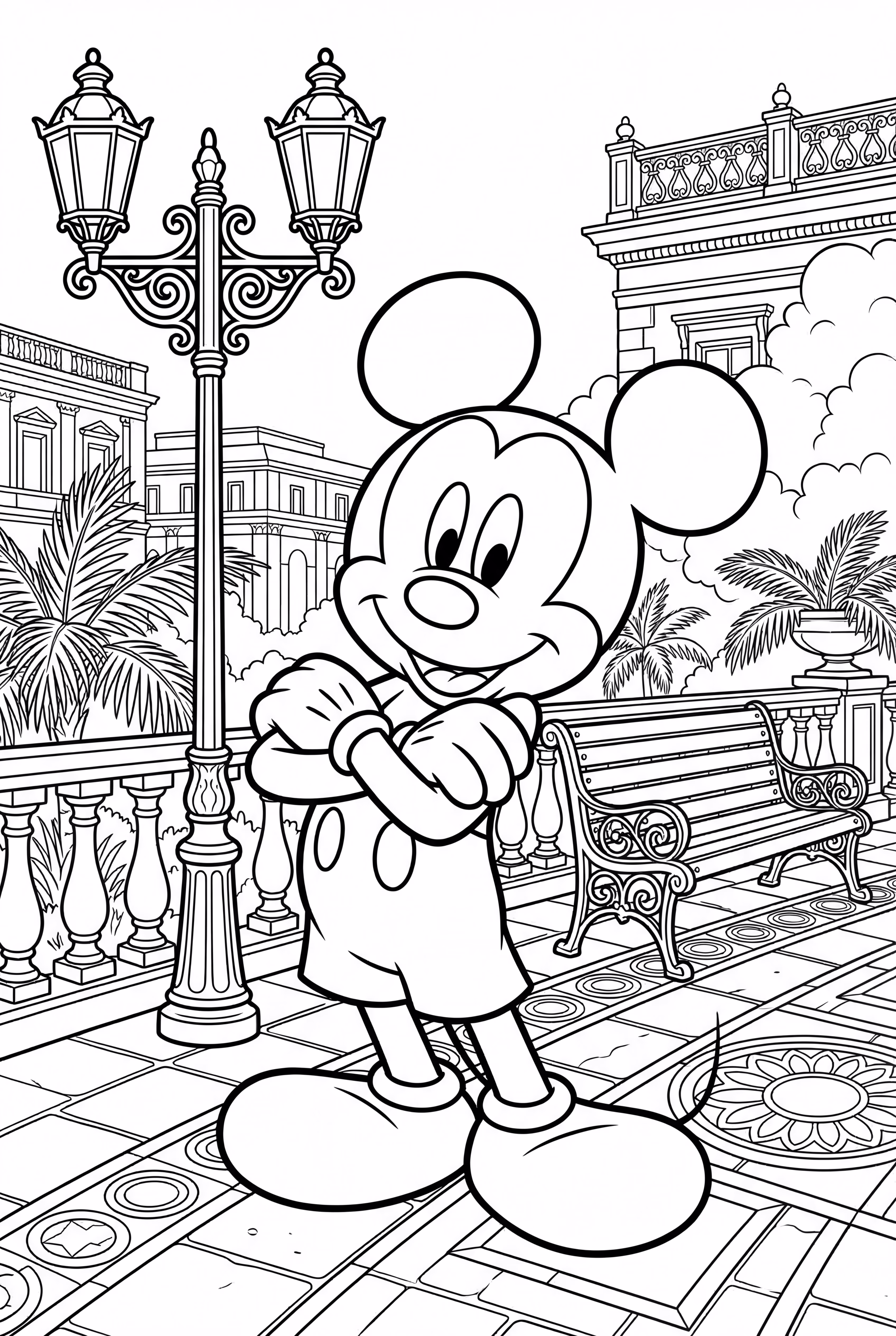 Classic Mickey Mouse in the Park
