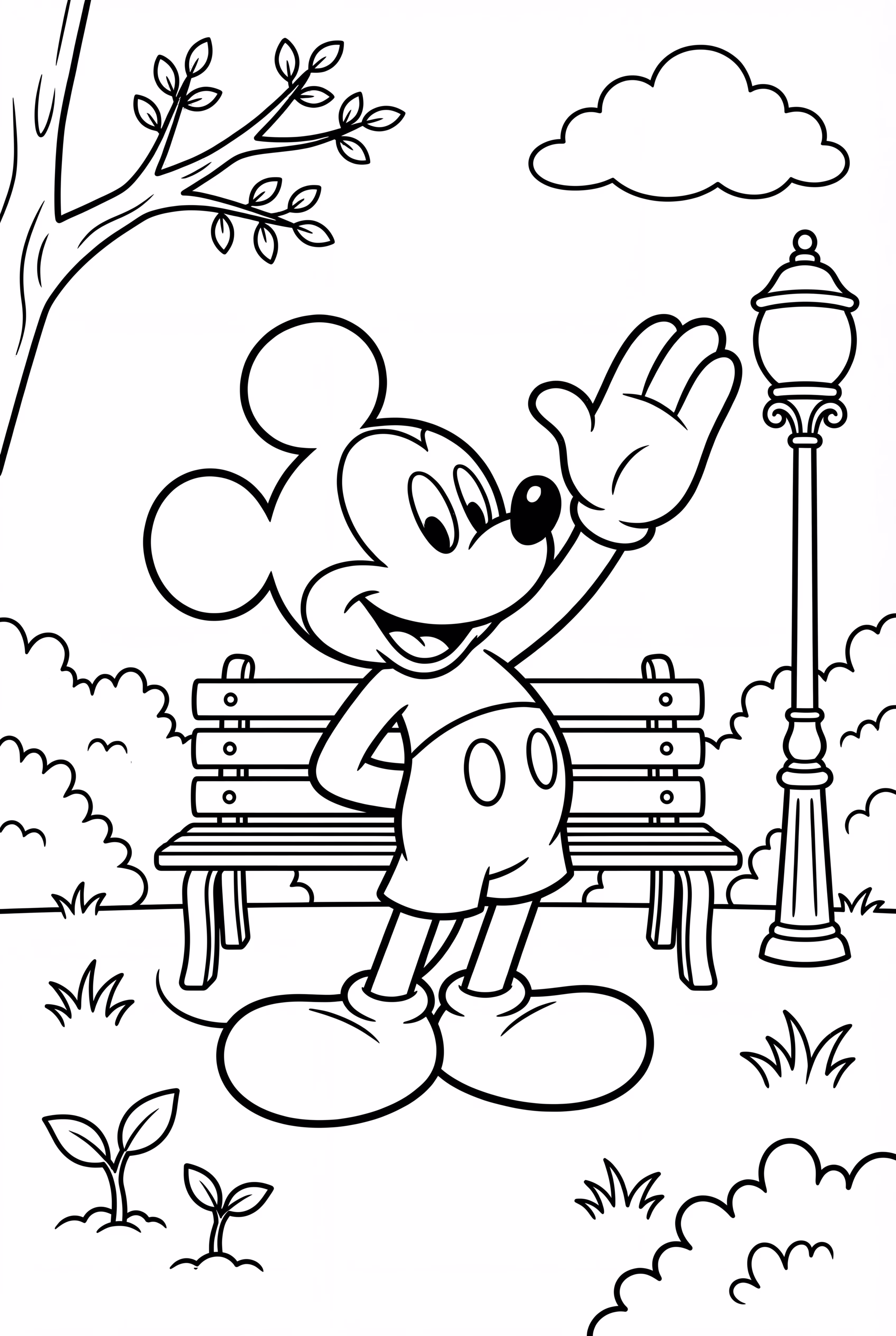 Classic Mickey Mouse in the Park