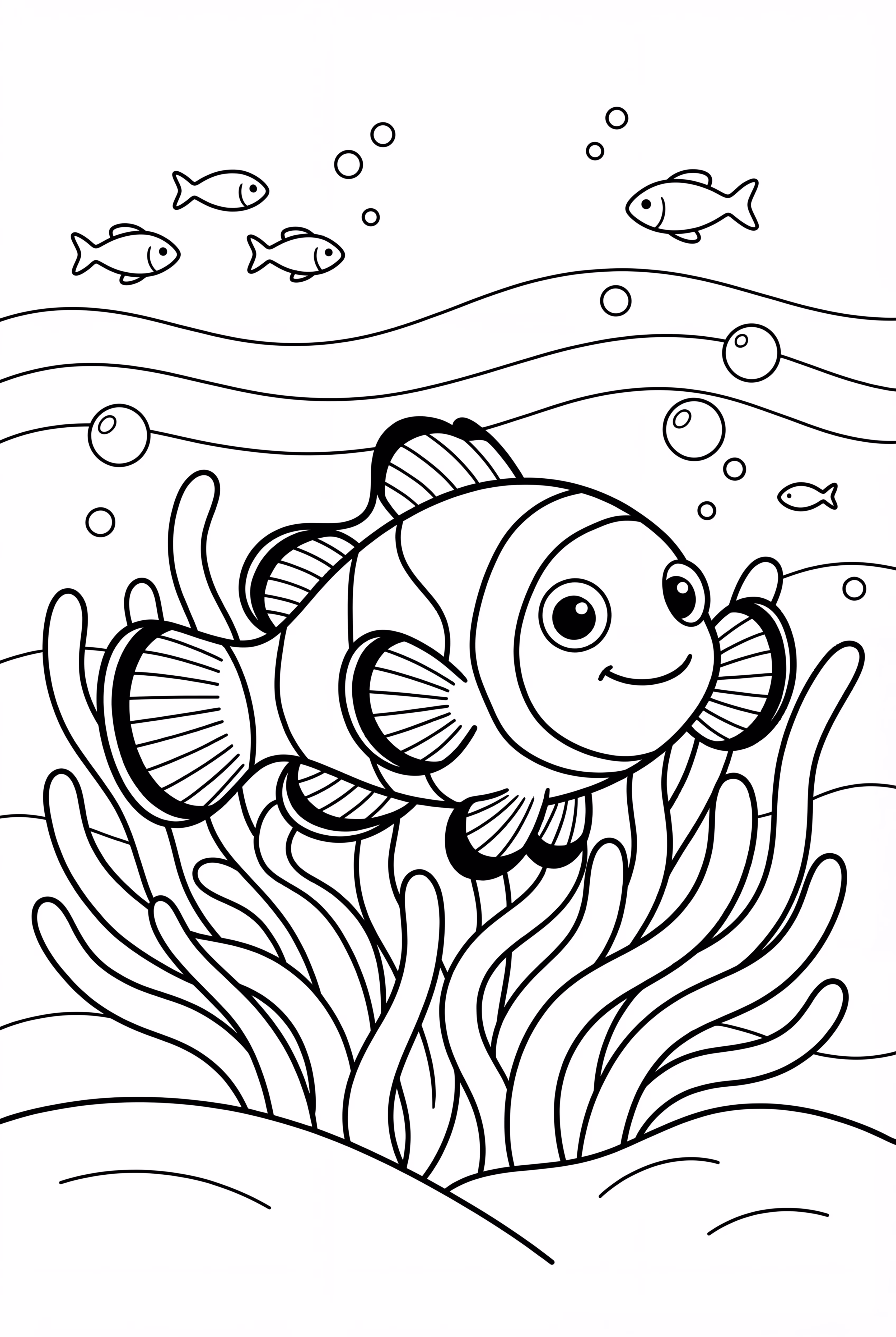 Peixe-palhaço na sua anêmona-do-mar