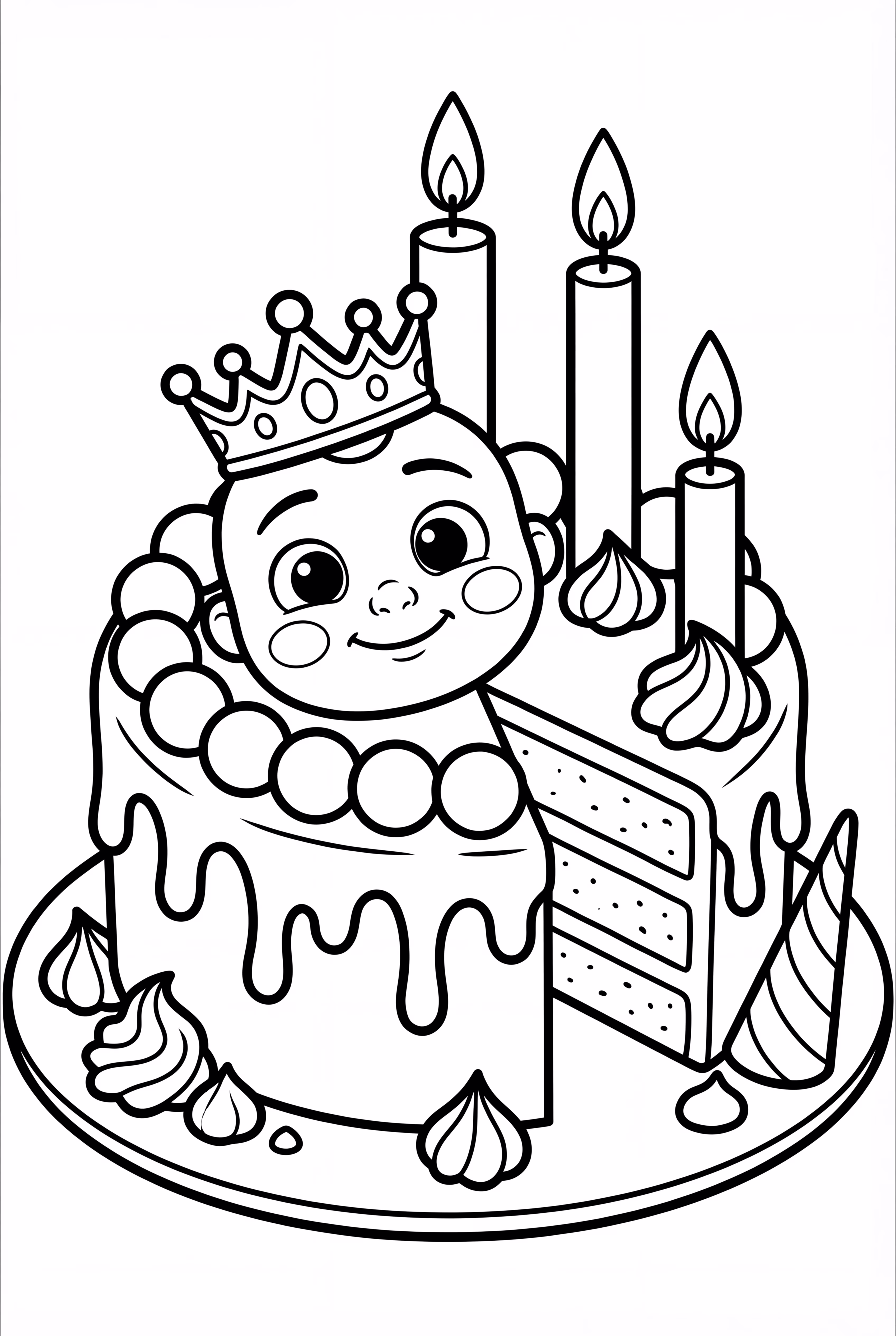 Cocomelon 蛋糕與蠟燭的喜悅