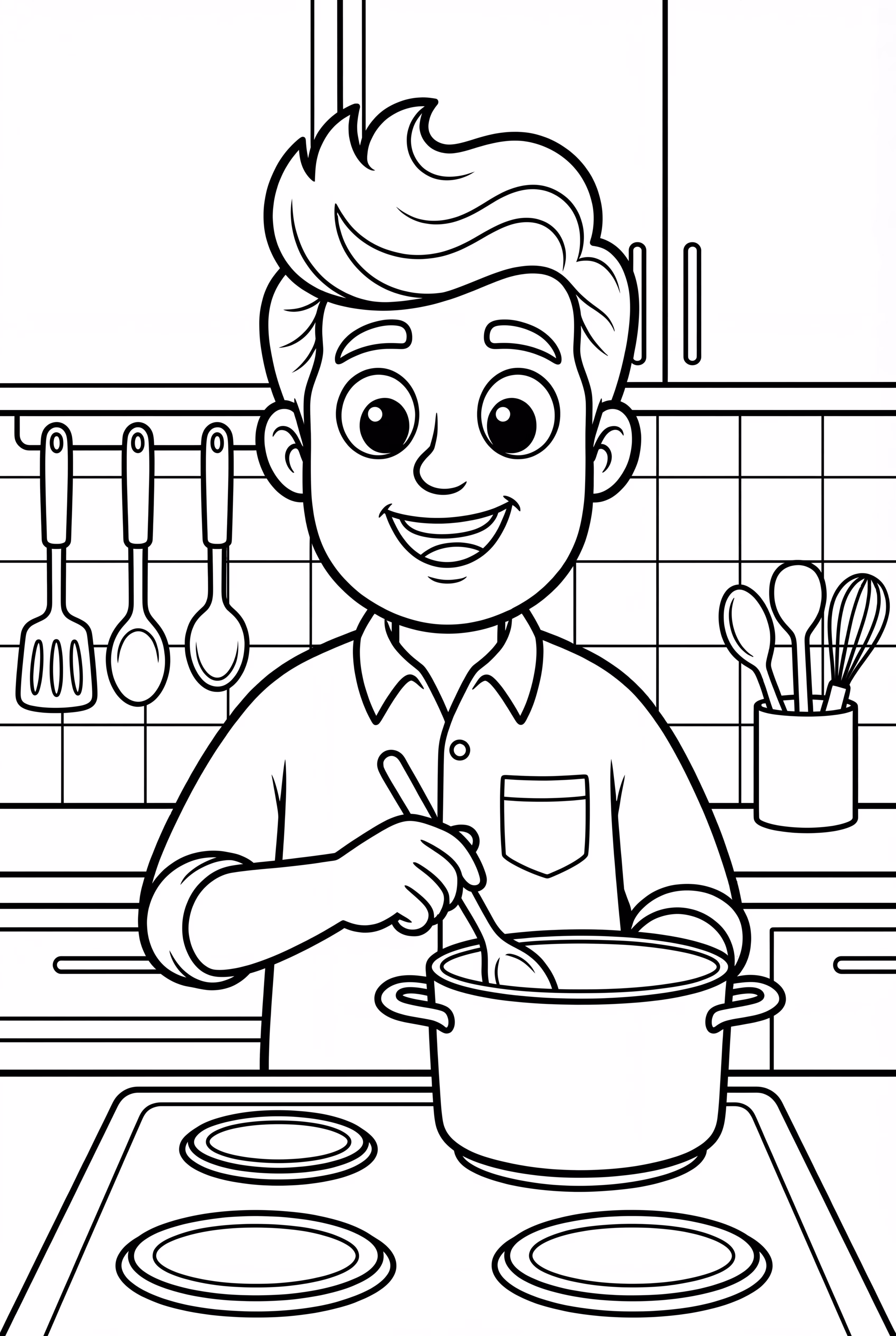 Cocomelon Dad Cooking In The Kitchen