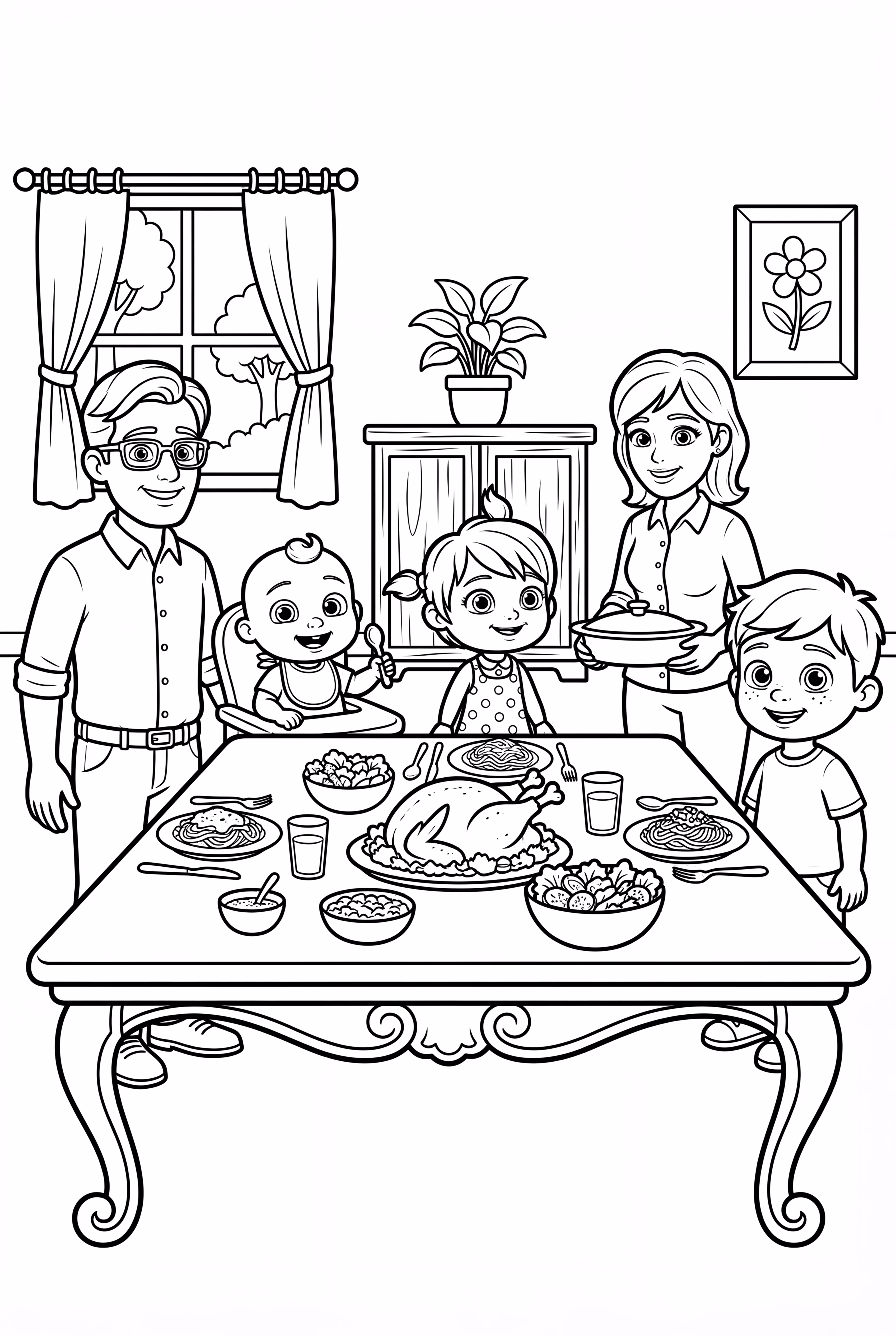 Cocomelon 家庭餐桌晚餐