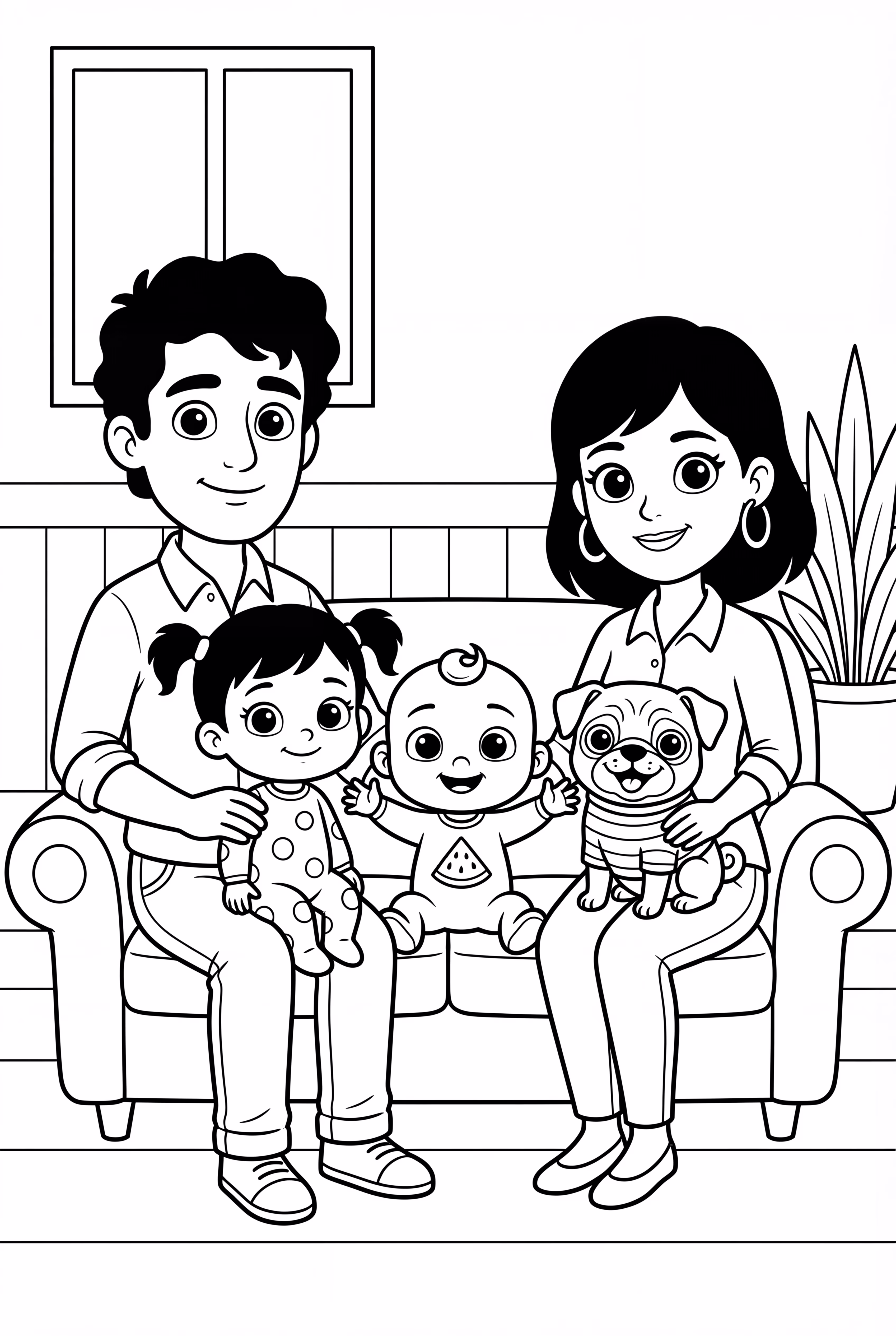 Cocomelon Family On The Sofa