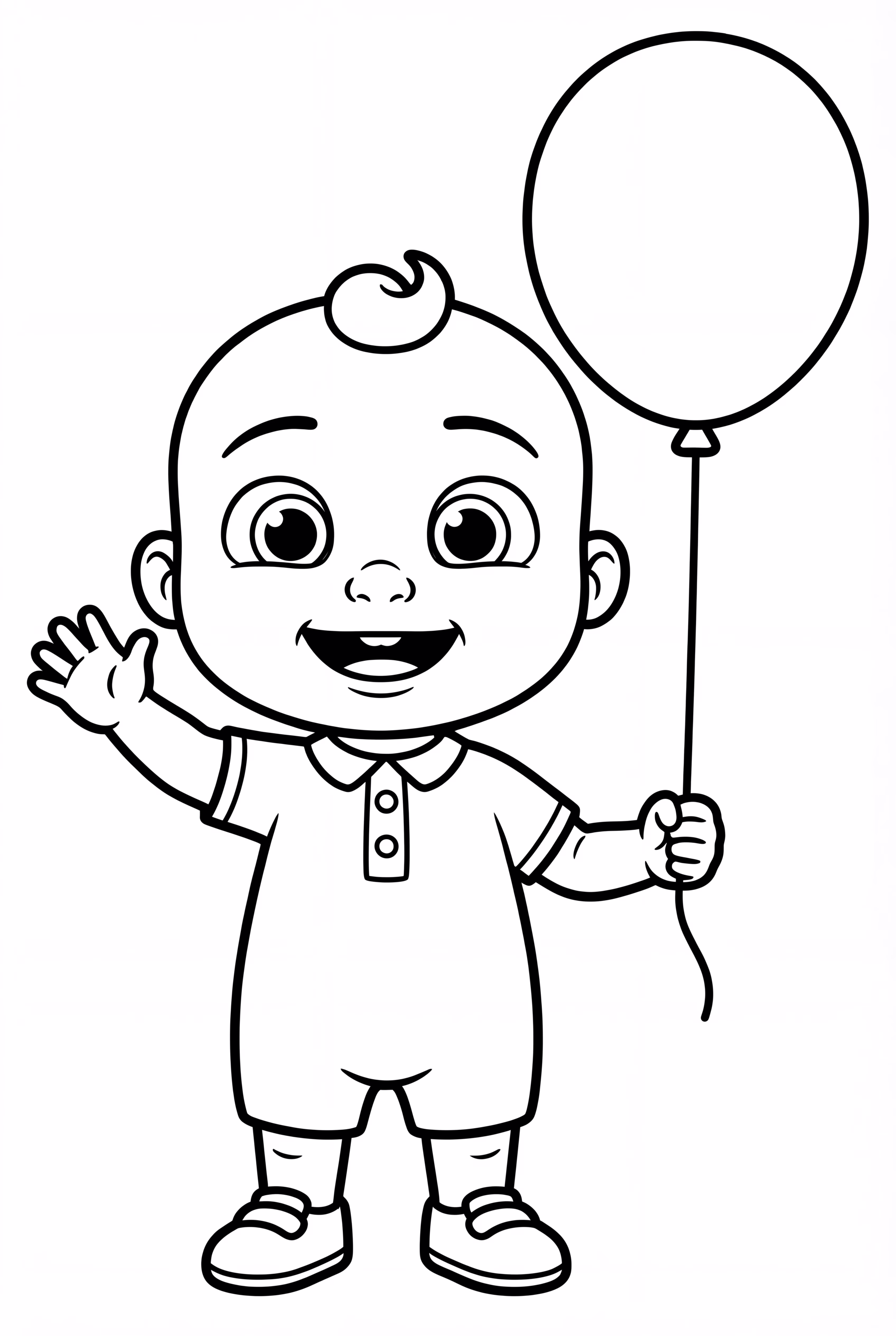Cocomelon JJ Holding A Balloon