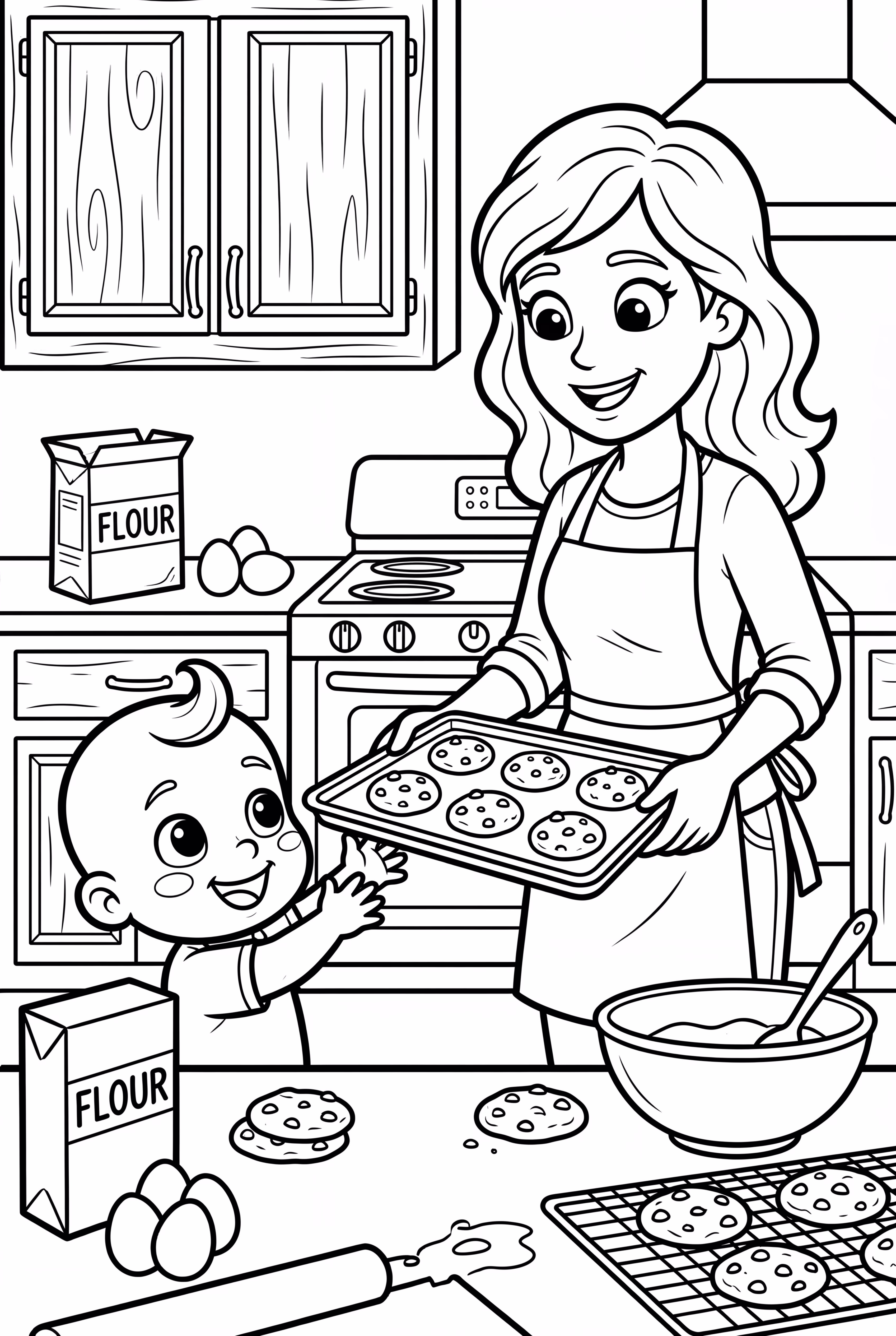 Cocomelon Maman et JJ Préparent des Biscuits