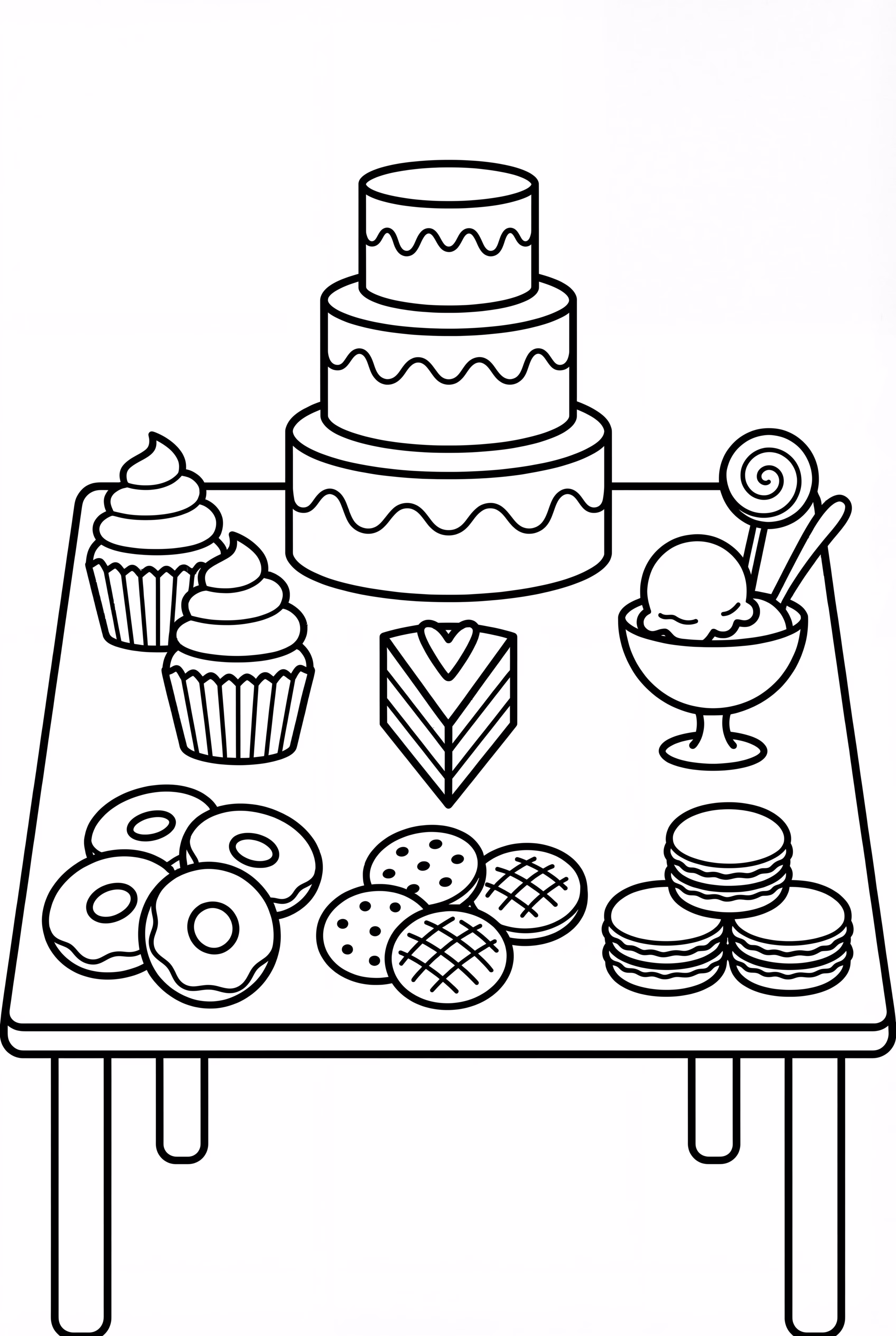 Colorful Dessert Buffet Display