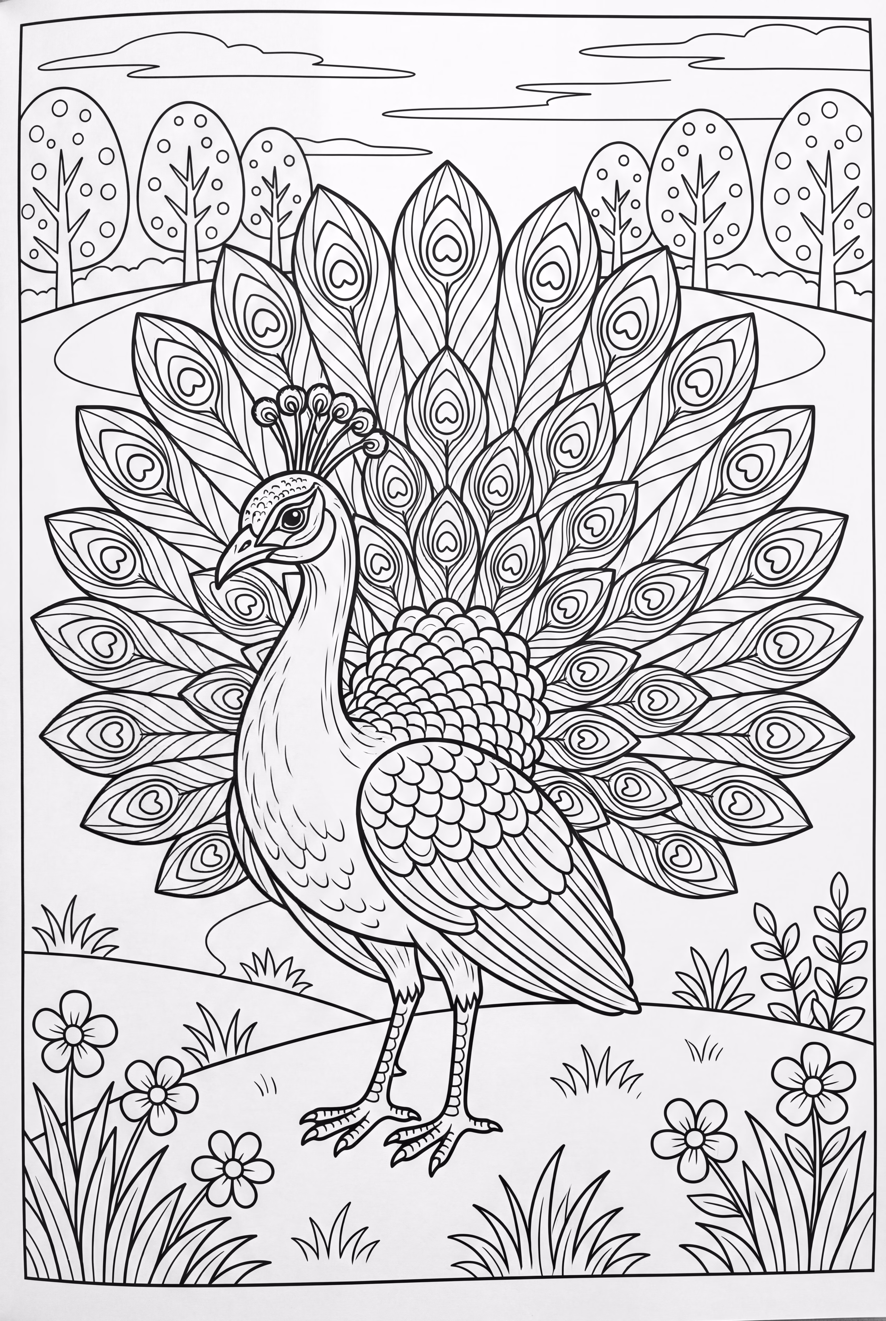 paon coloré en mouvement-2