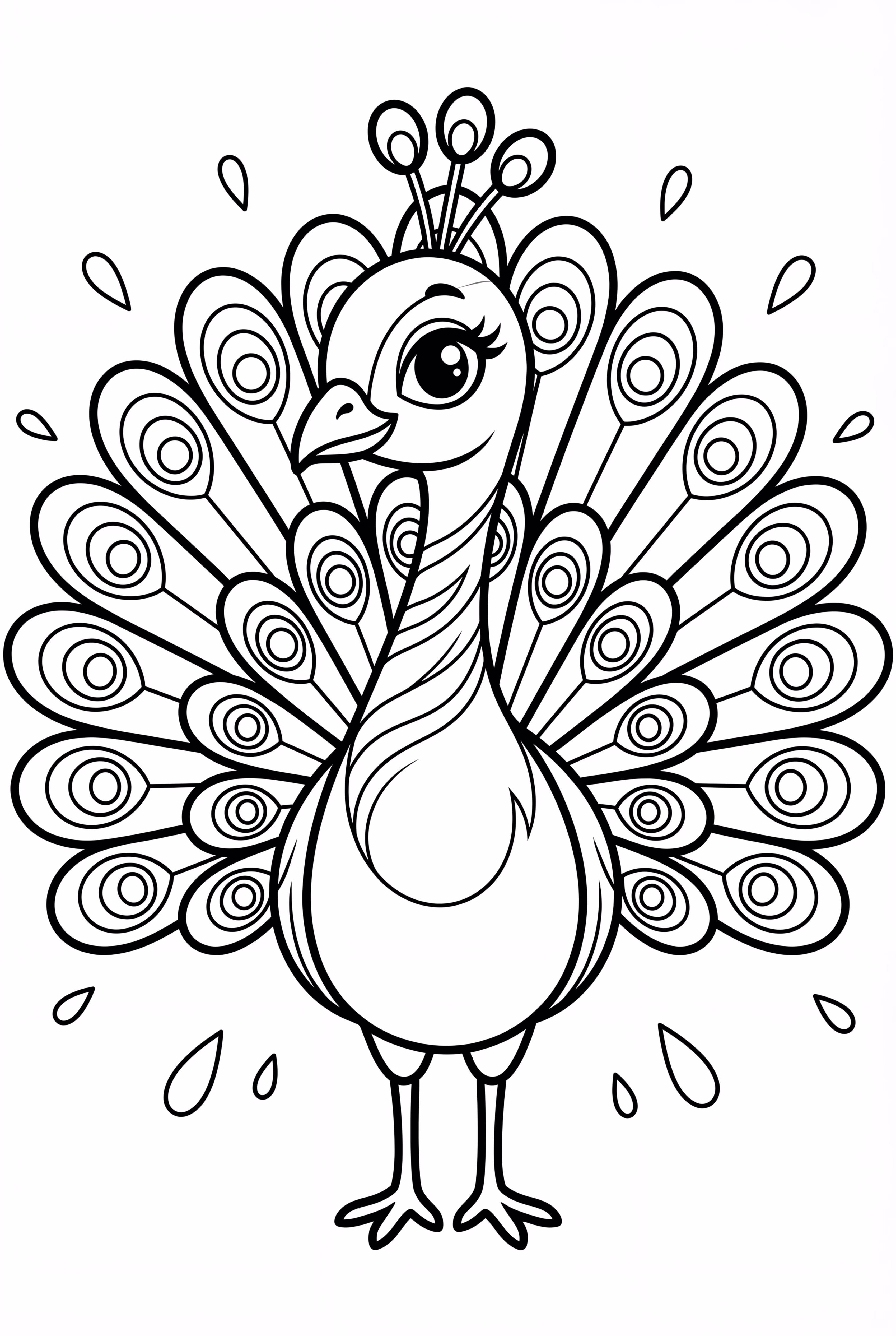 움직이는 화려한 공작