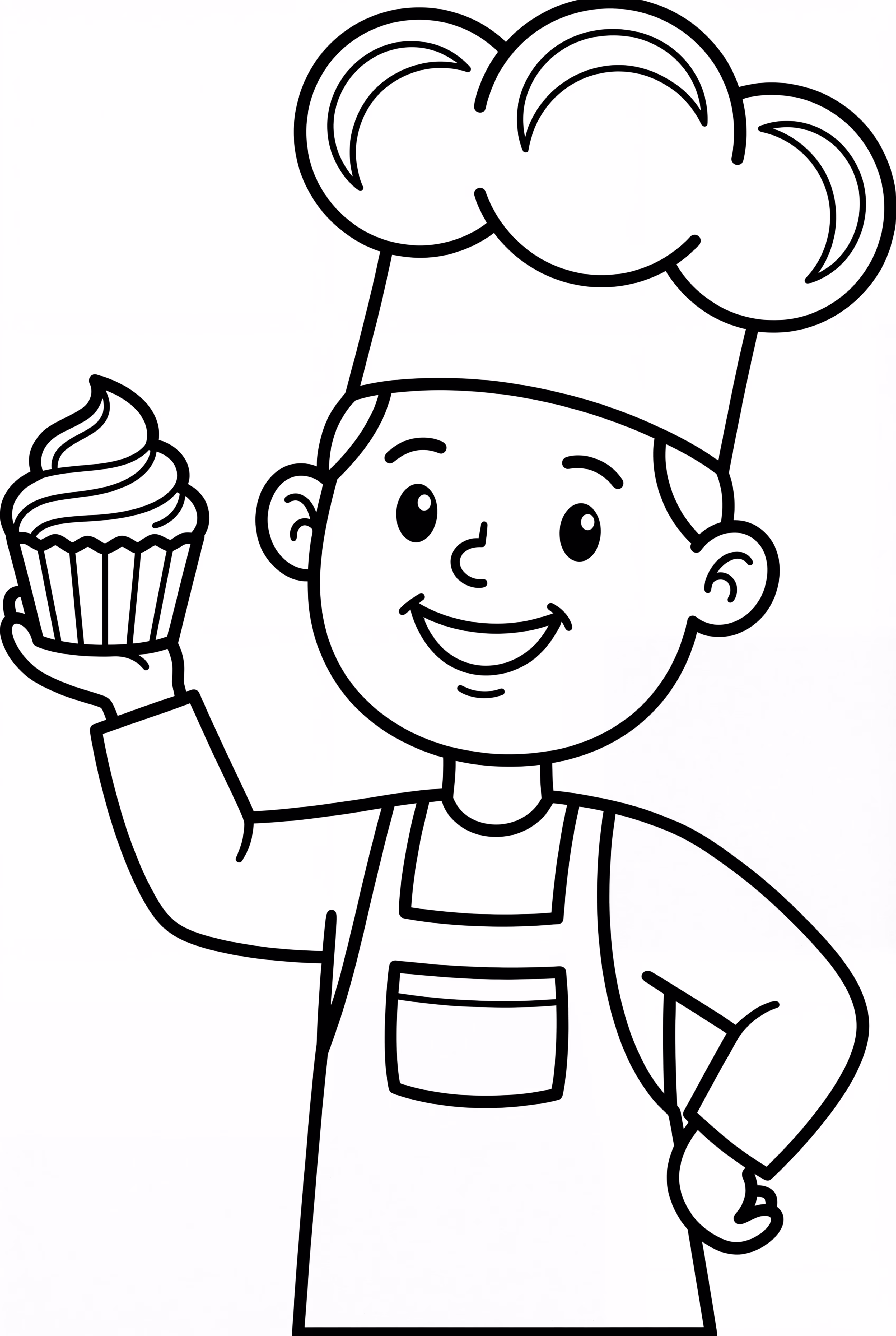 Community Helpers Baker With A Cupcake