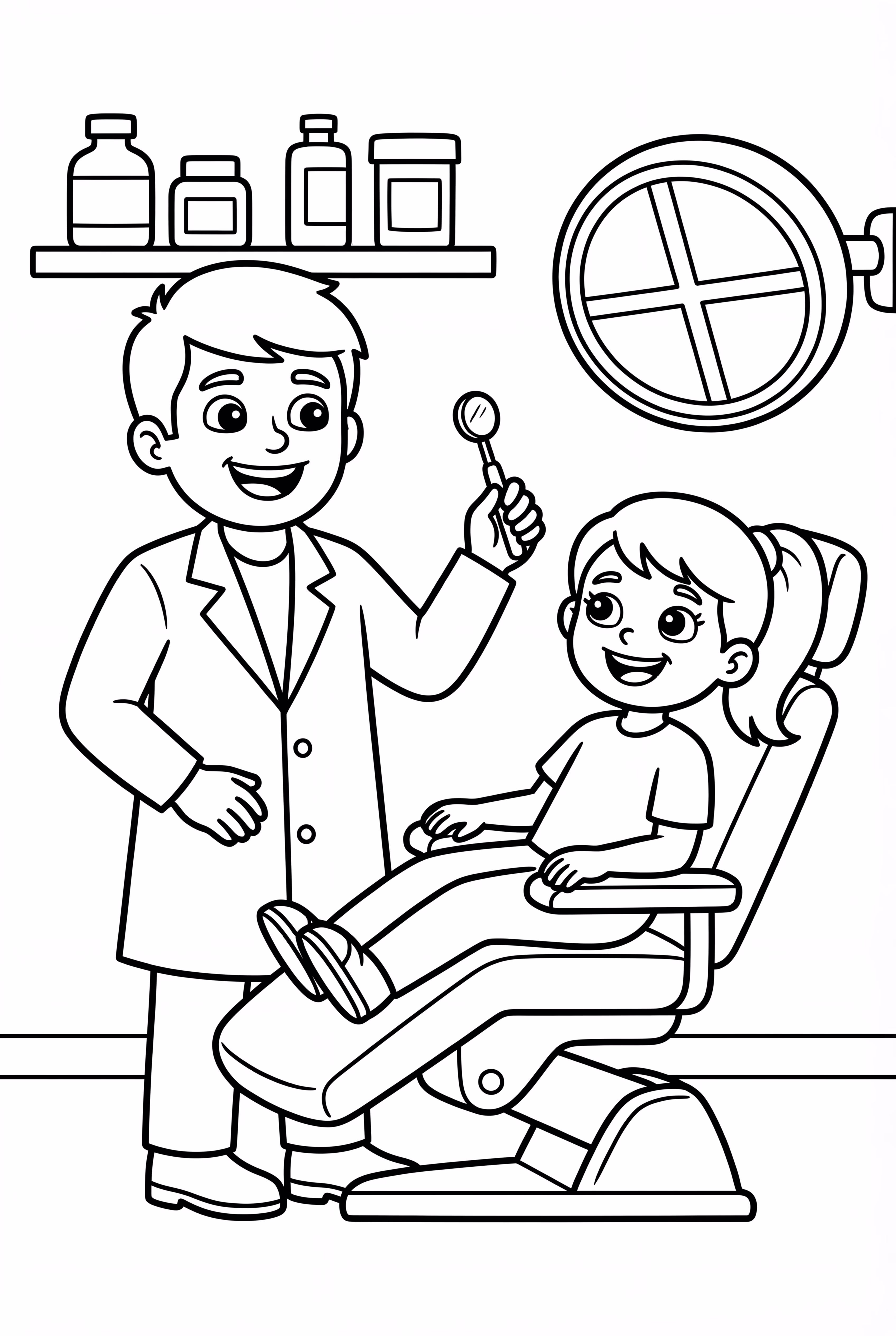 Community Helpers Dentist And Patient Chair