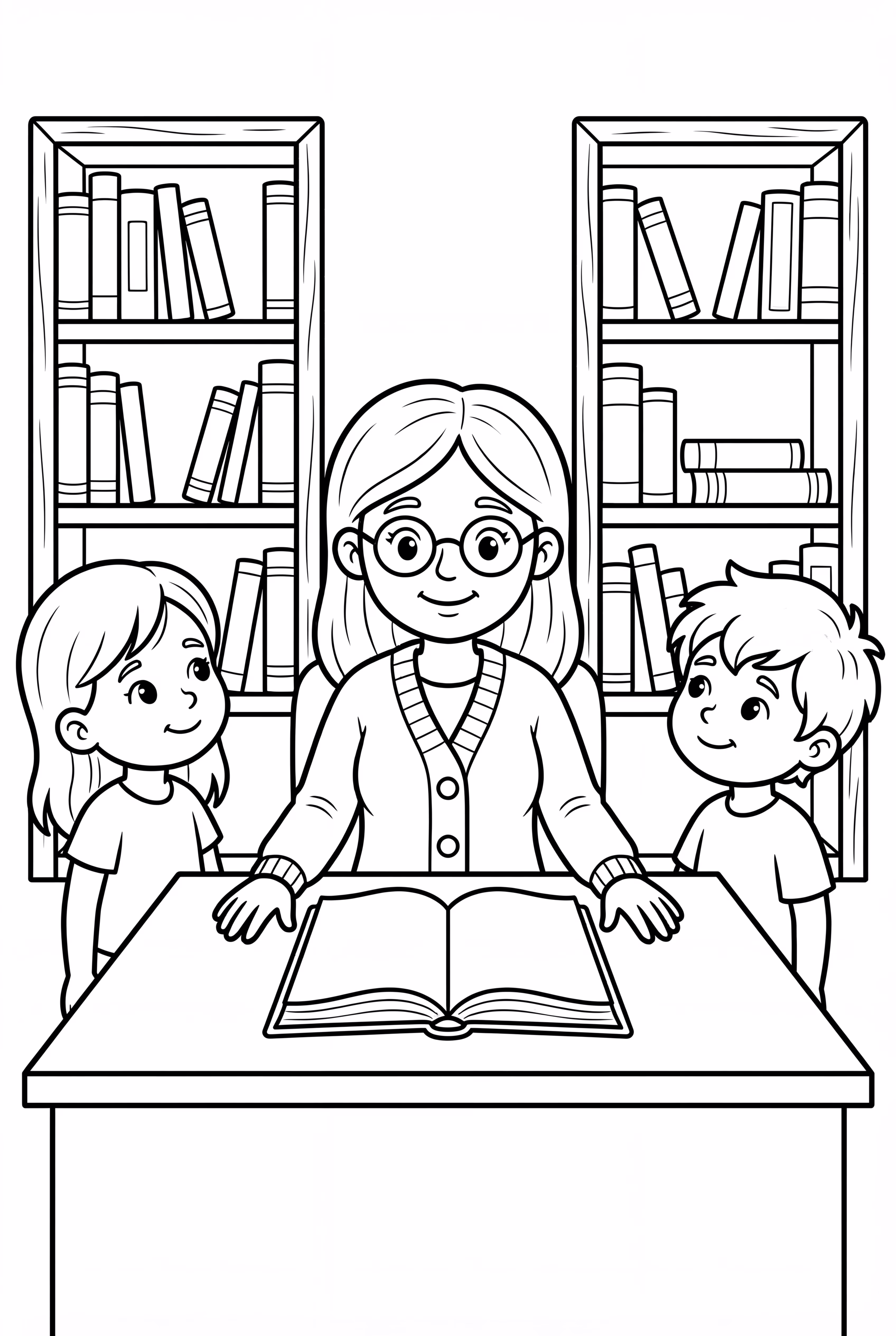 Community Helpers Librarian At The Desk