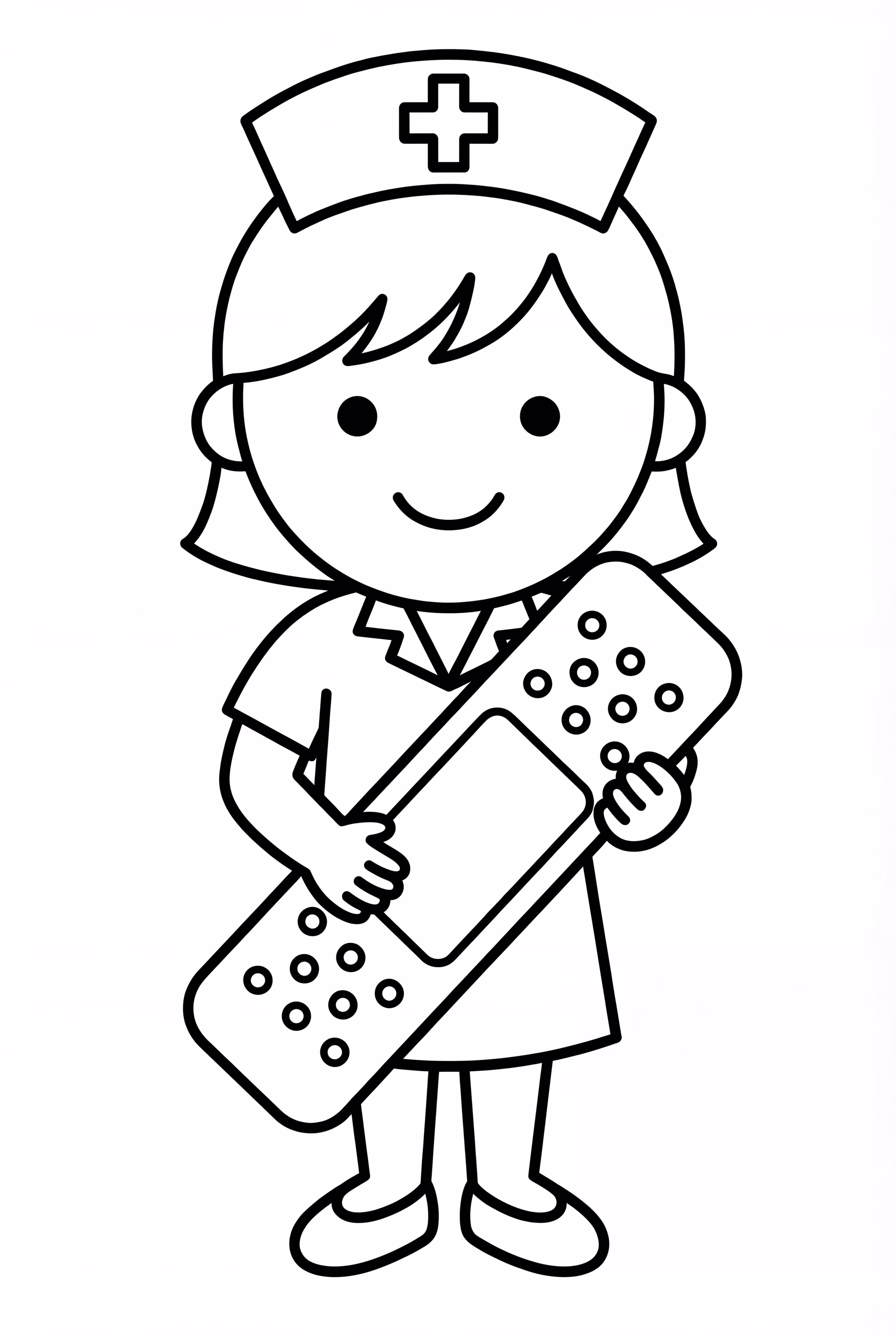 社区帮手 护士和绷带