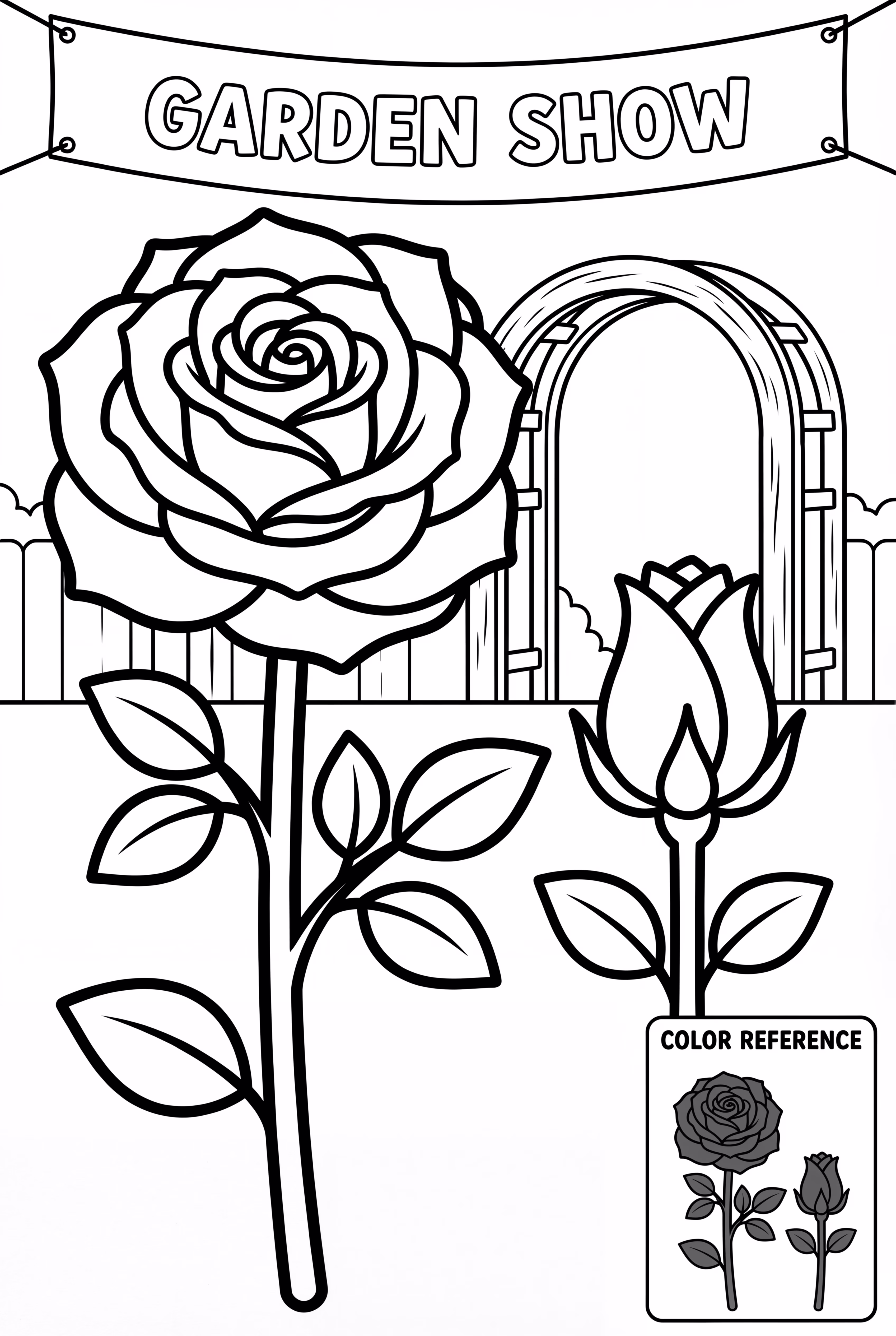 Competing Roses In Garden Show