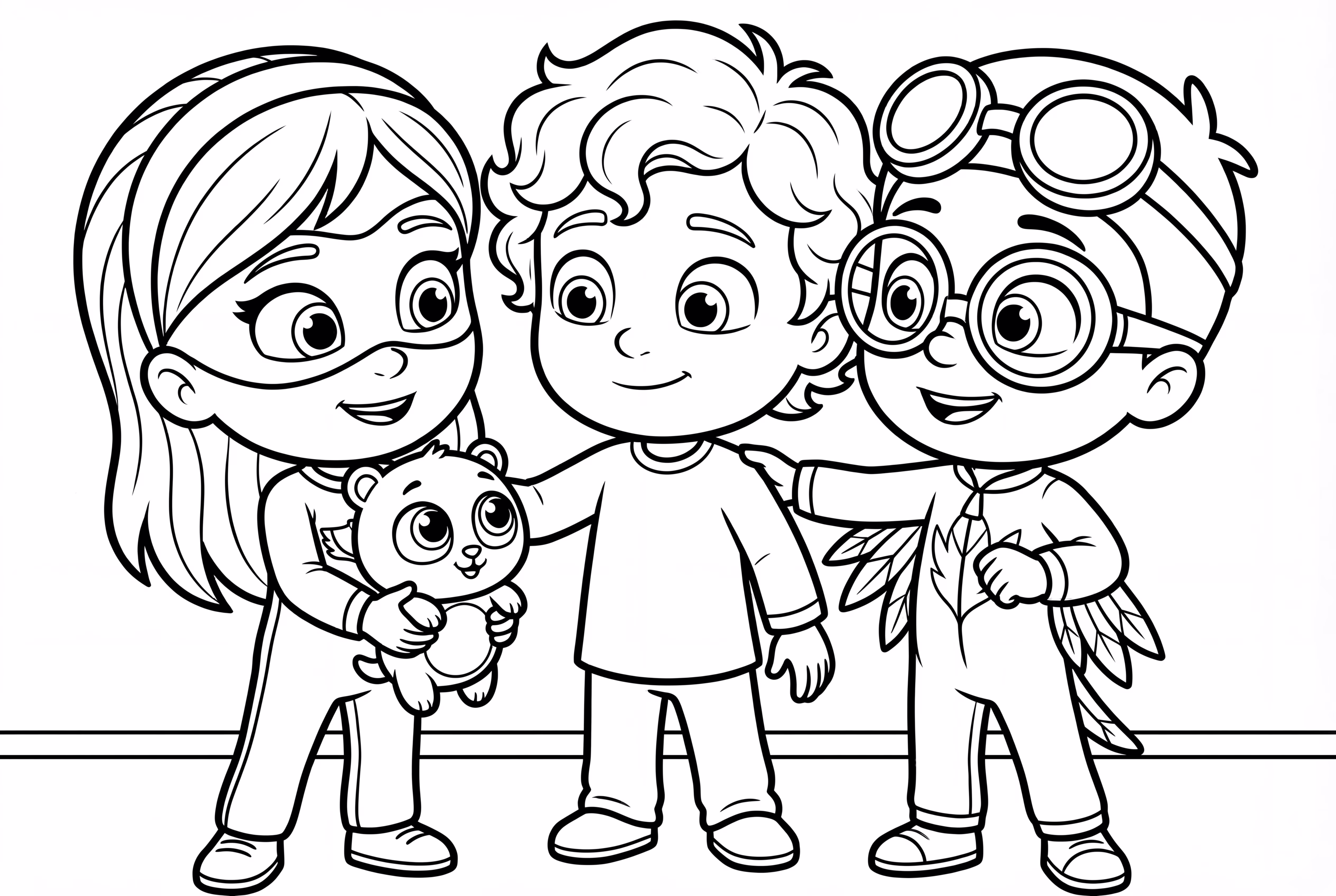 コナー・アマヤ・グレッグとキャットボーイのぬいぐるみ