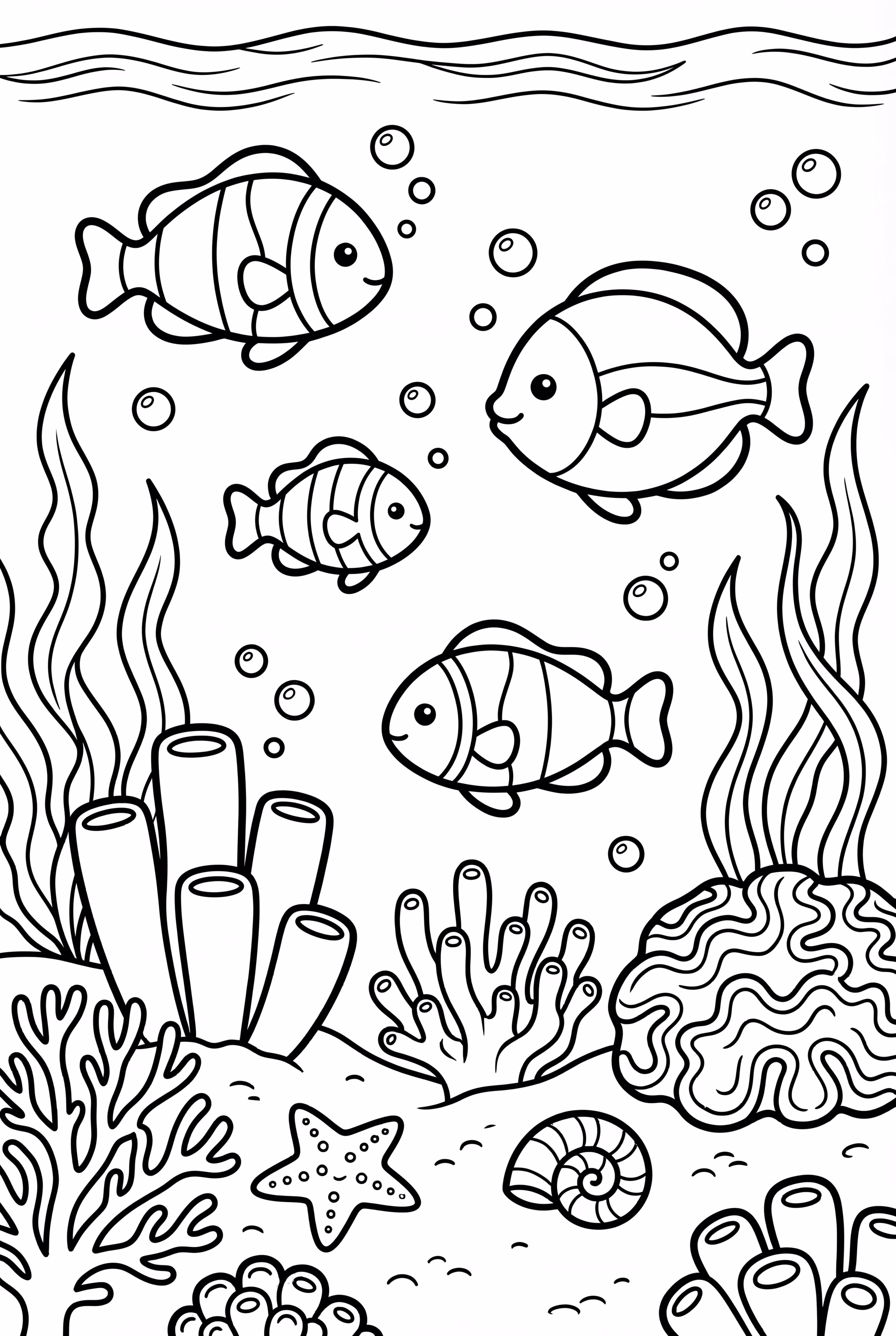 海底珊瑚礁場景