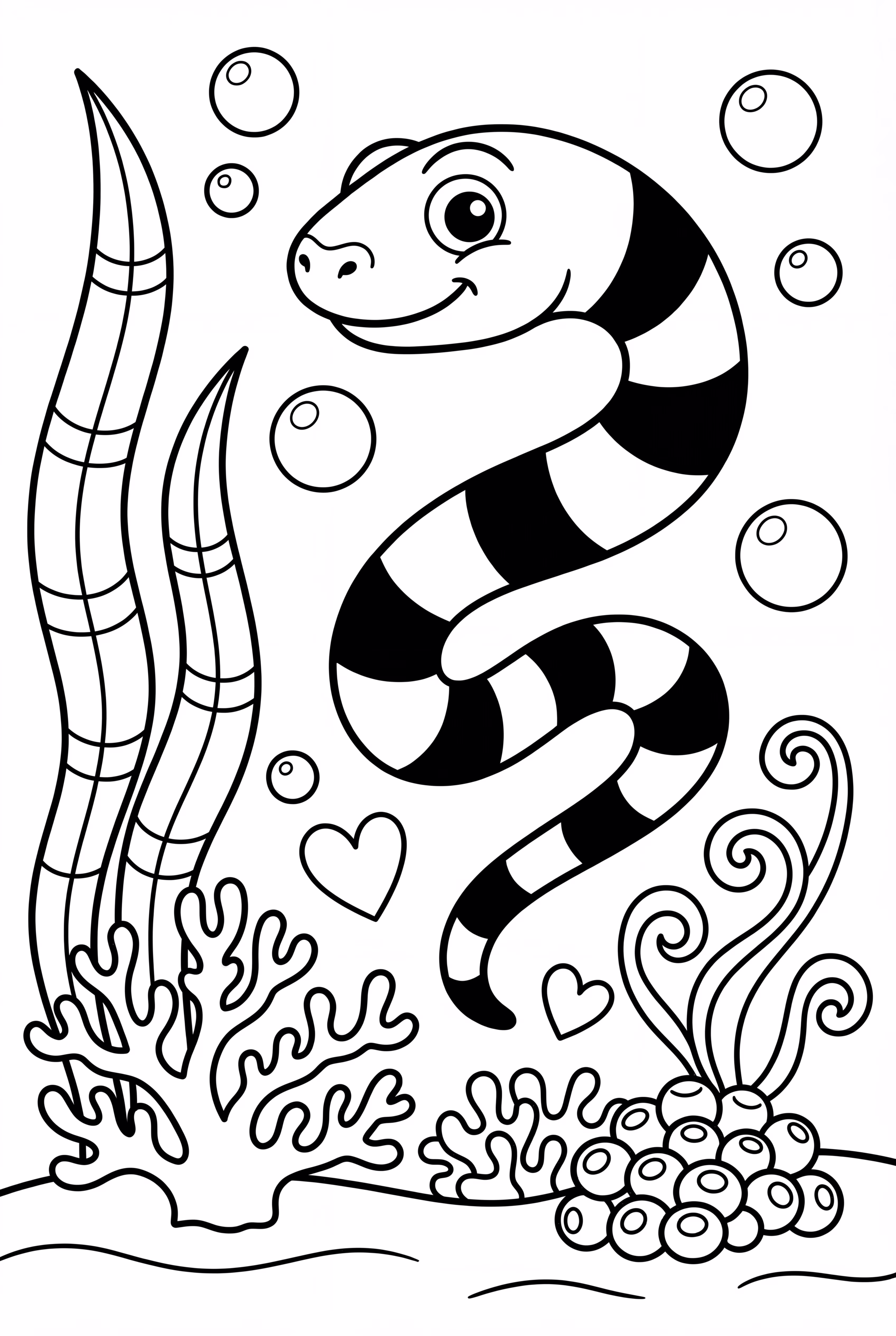 Serpiente de Coral del Mundo Submarino