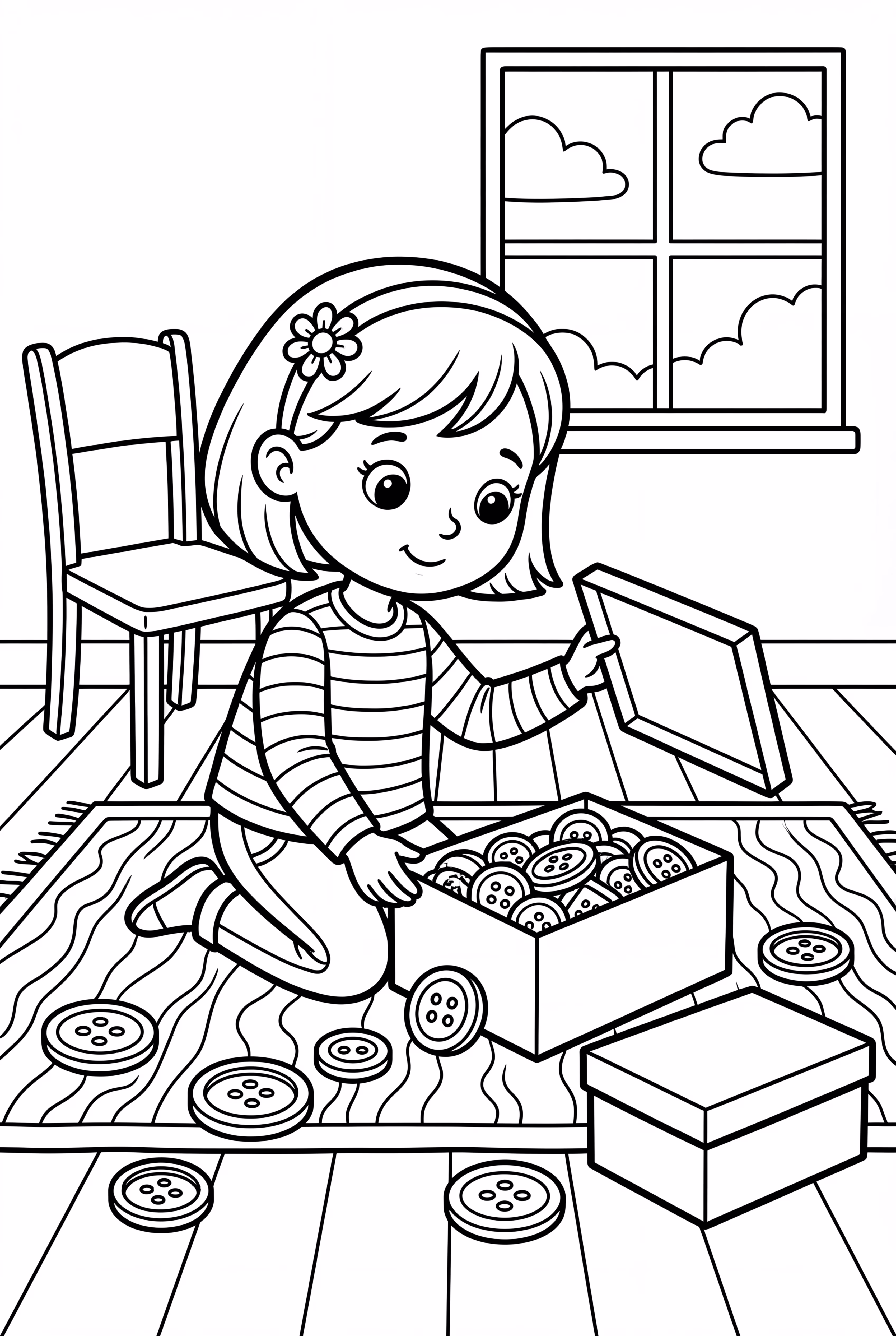 코랄라인이 단추 상자를 발견하다