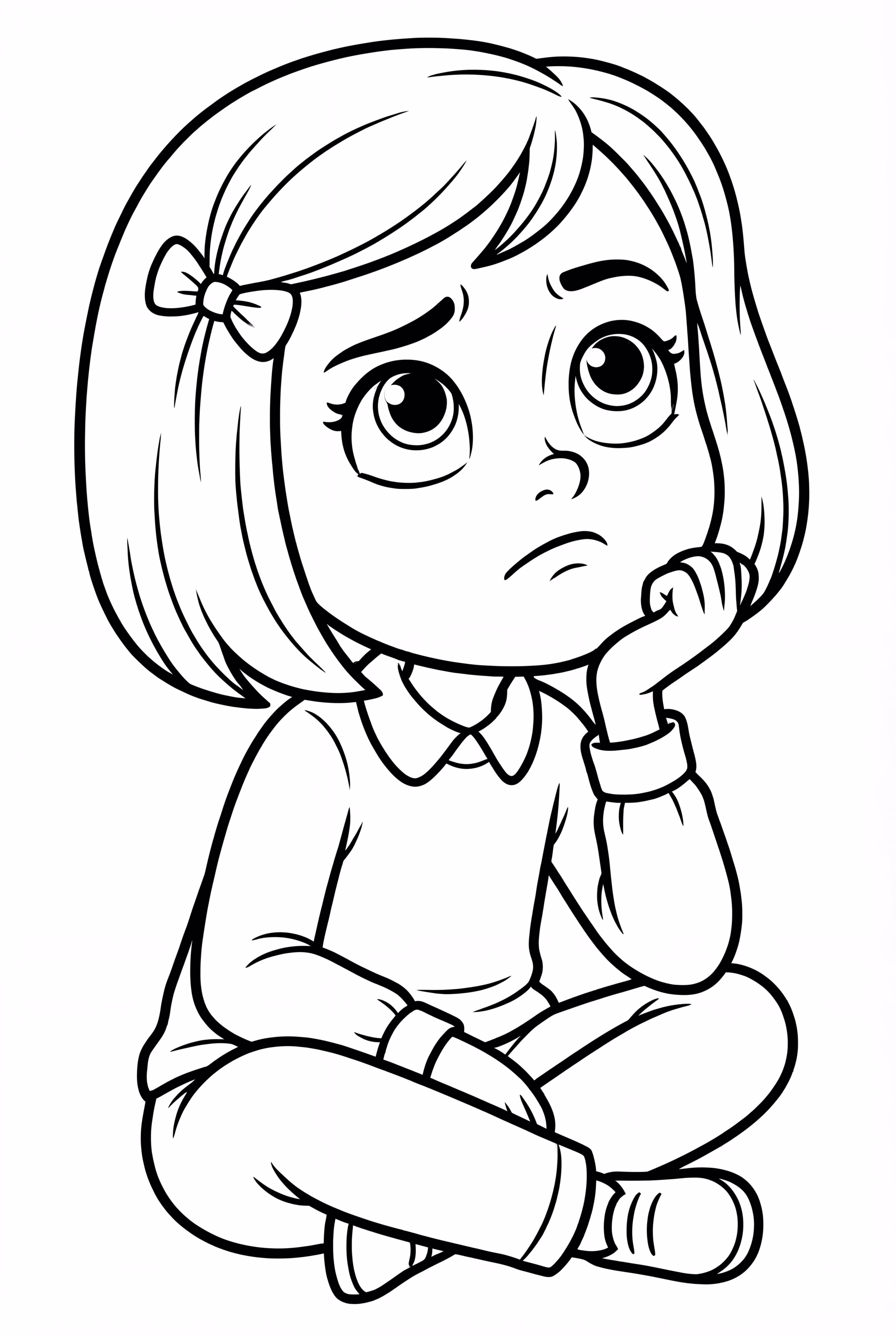 Coraline Sitting And Thinking