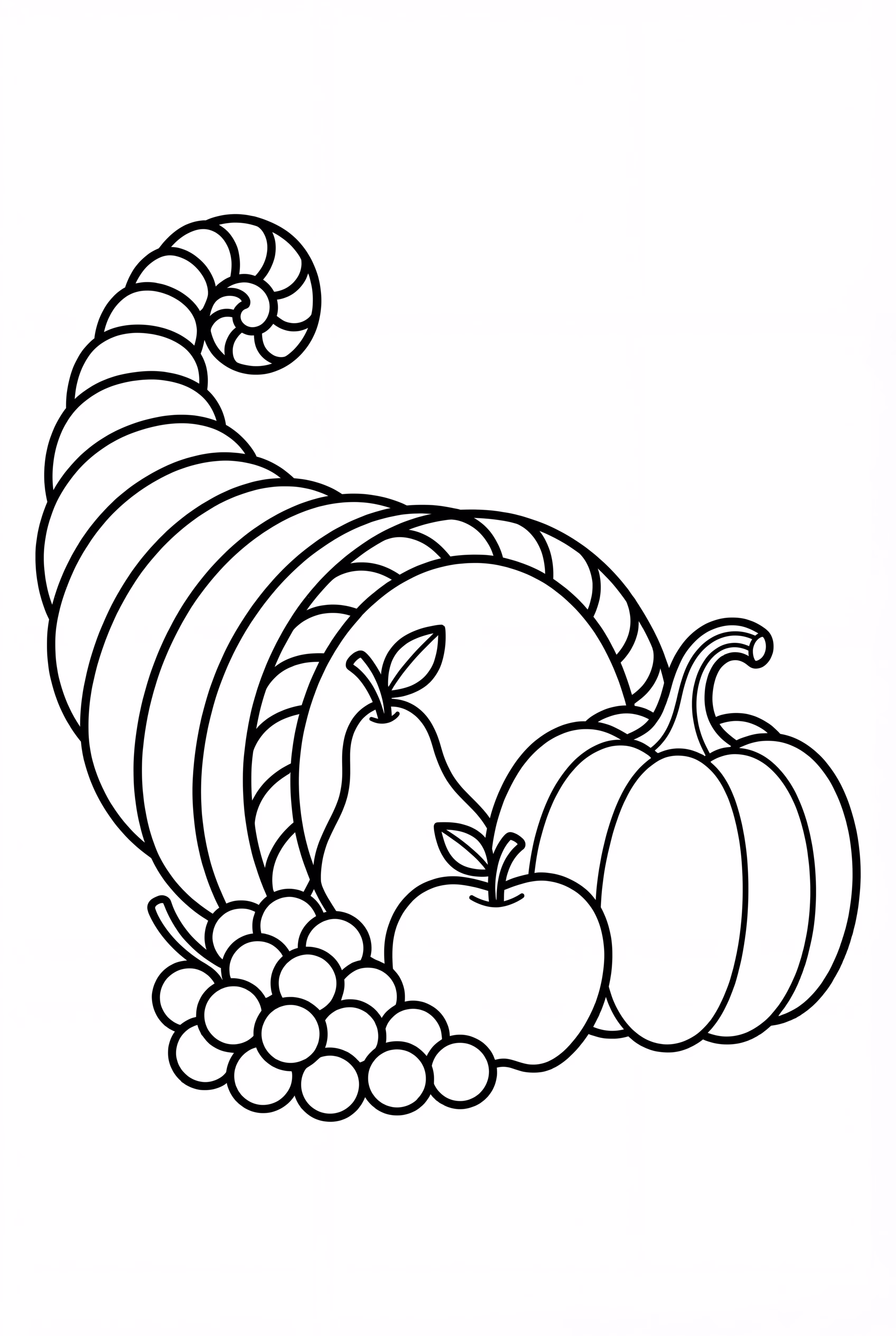 Cornucopia With A Big Pumpkin