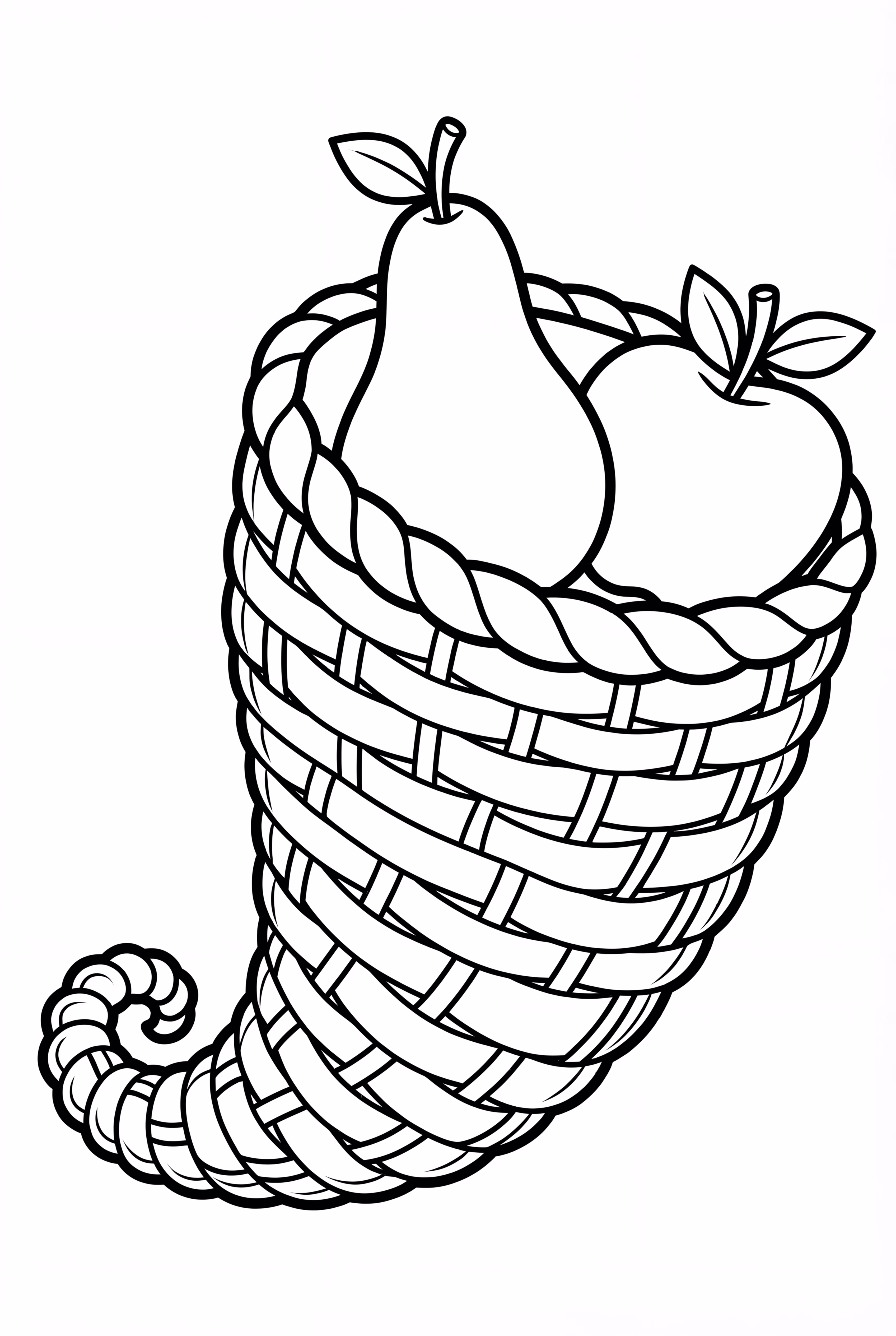 Cornucopia With A Pear And Apple