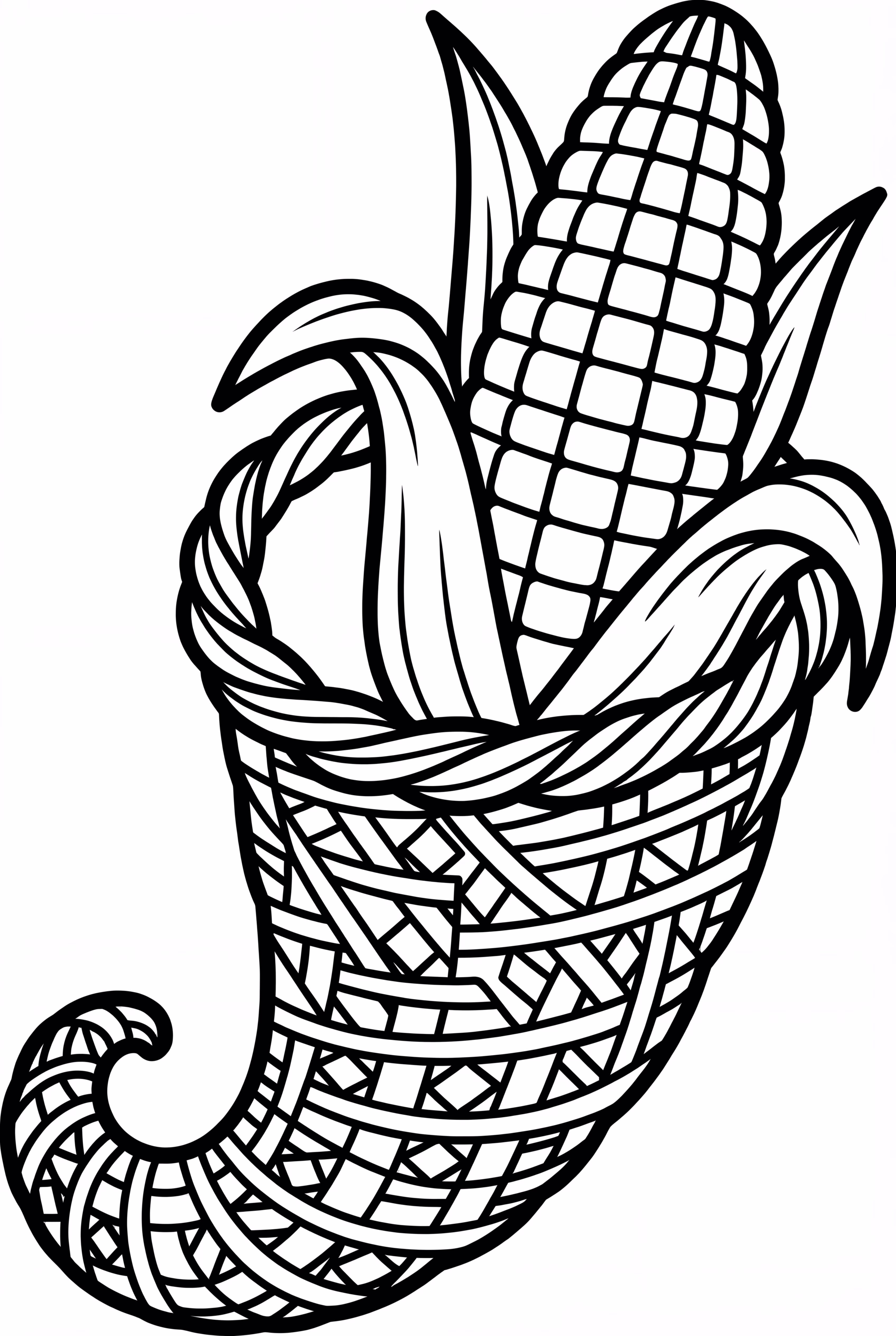 Cornucopia With An Ear Of Corn