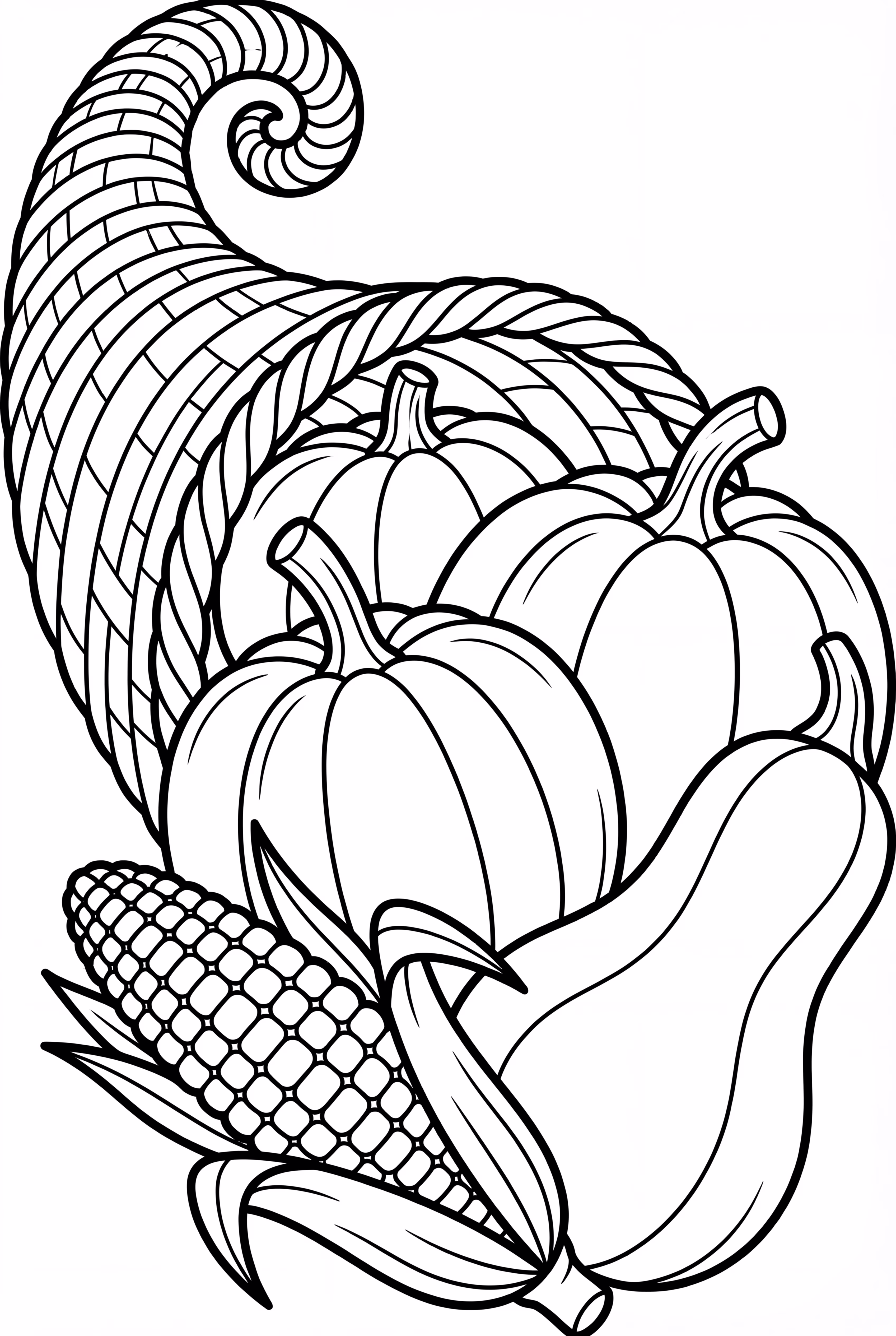 Cornucopia With Large Vegetables