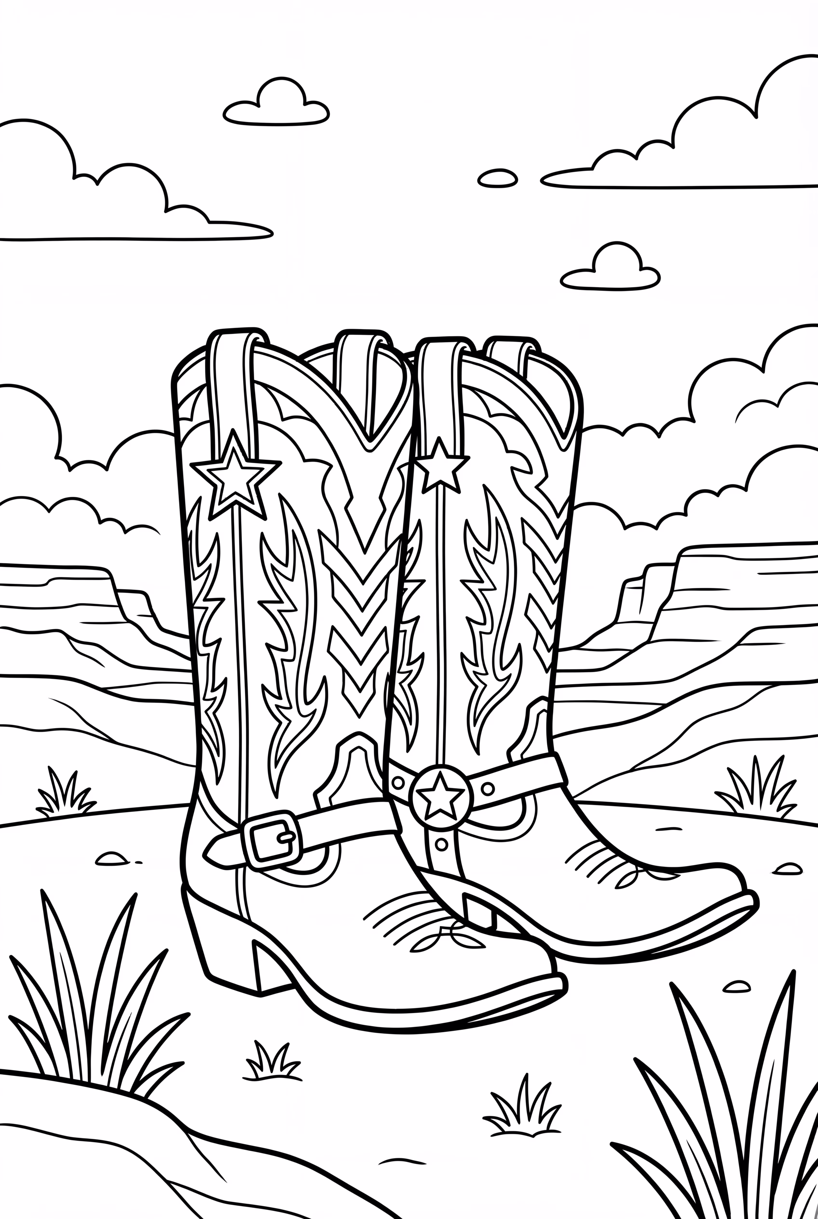 Botas de vaquero levantando polvo