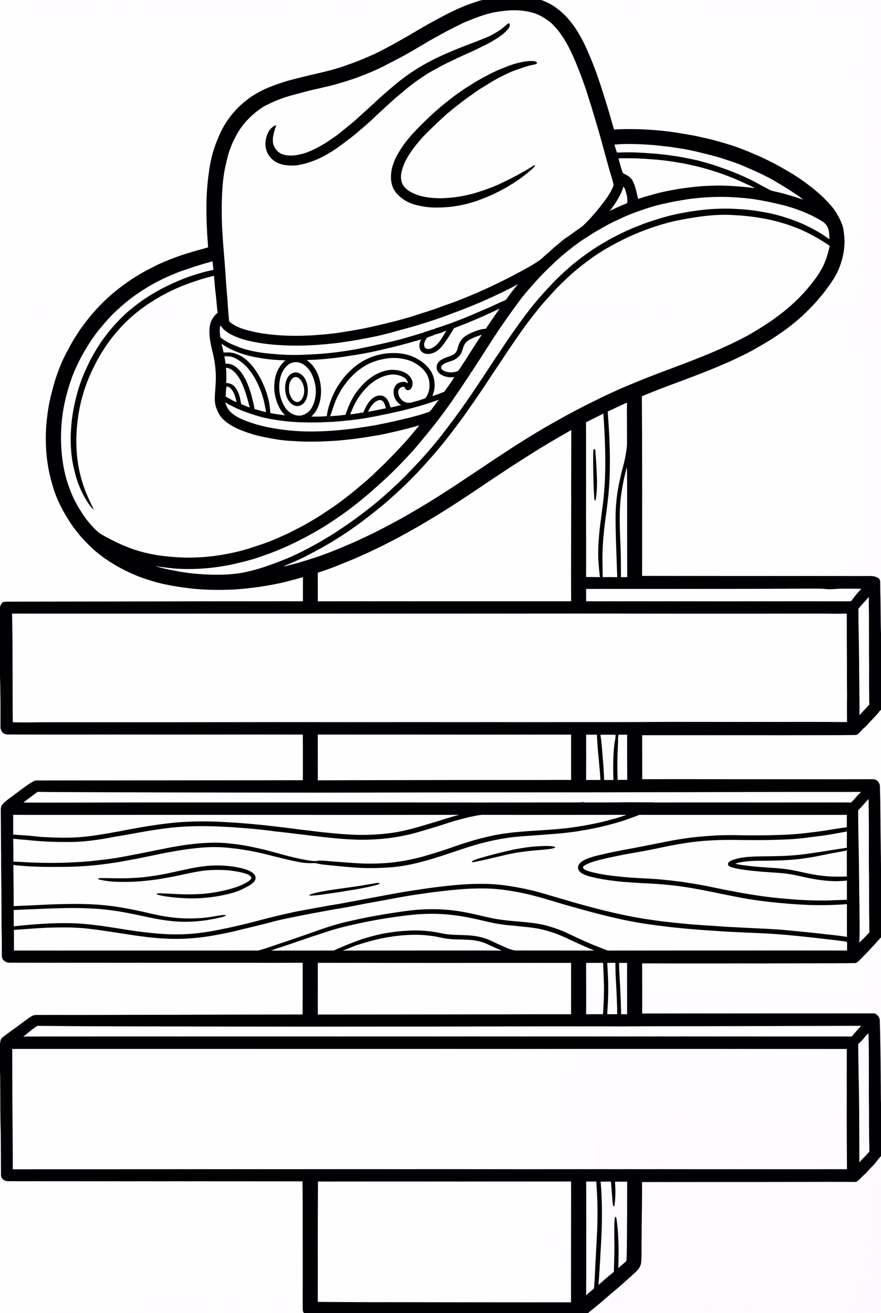 Cowboy Hat On A Fence Post In Sunset