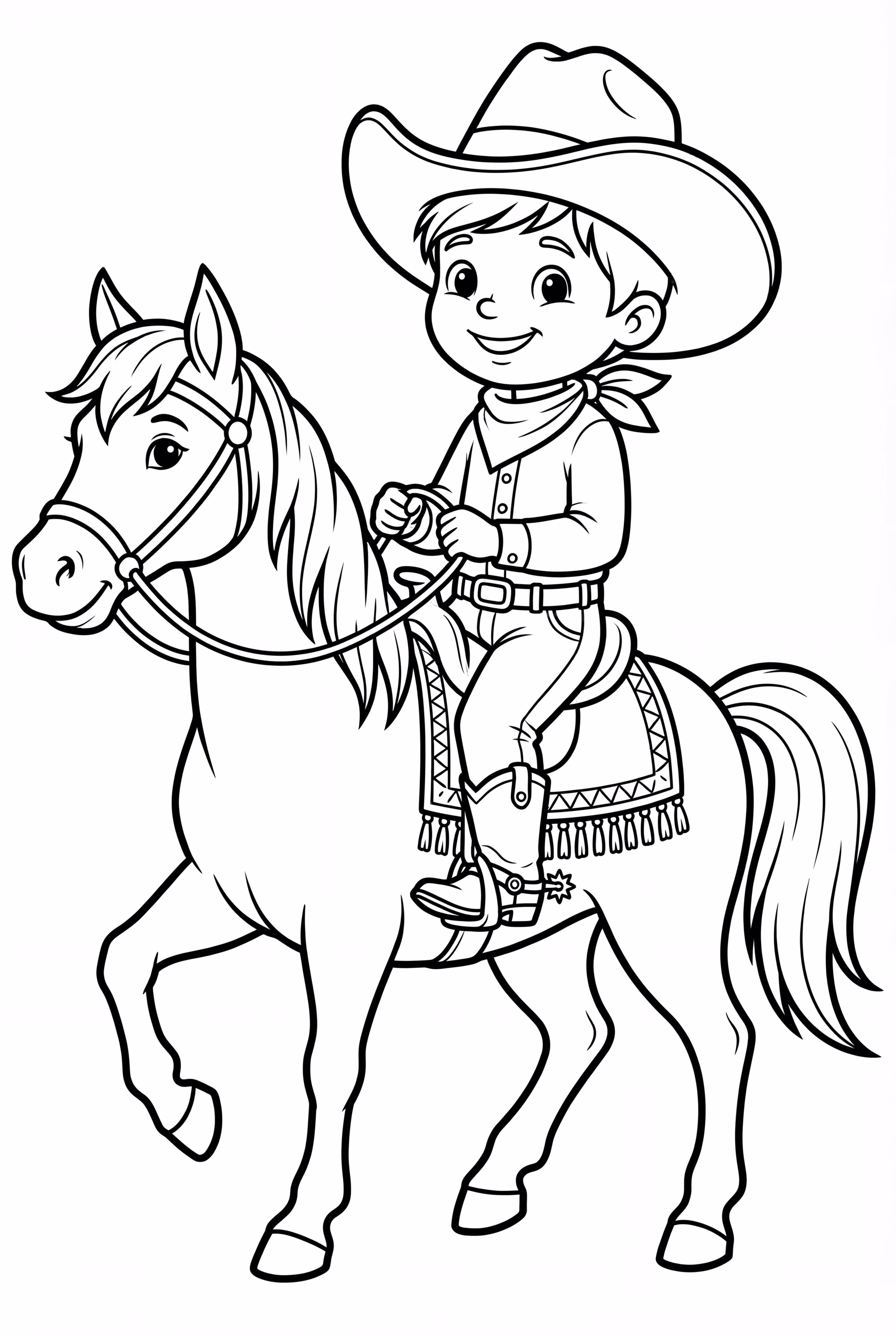 Cowboy, der durch eine schöne Schlucht reitet