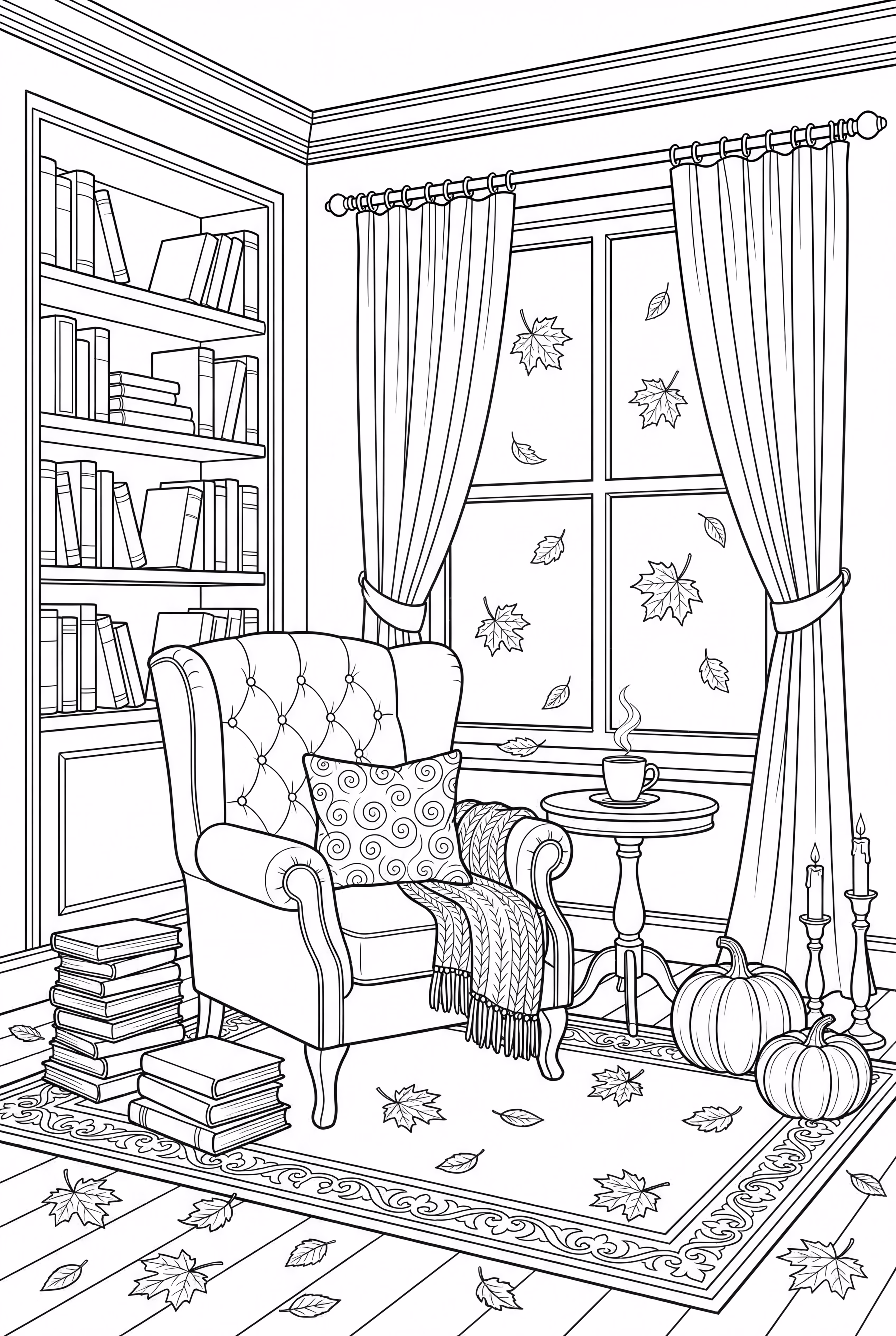Cozy Autumn Fall Reading Nook