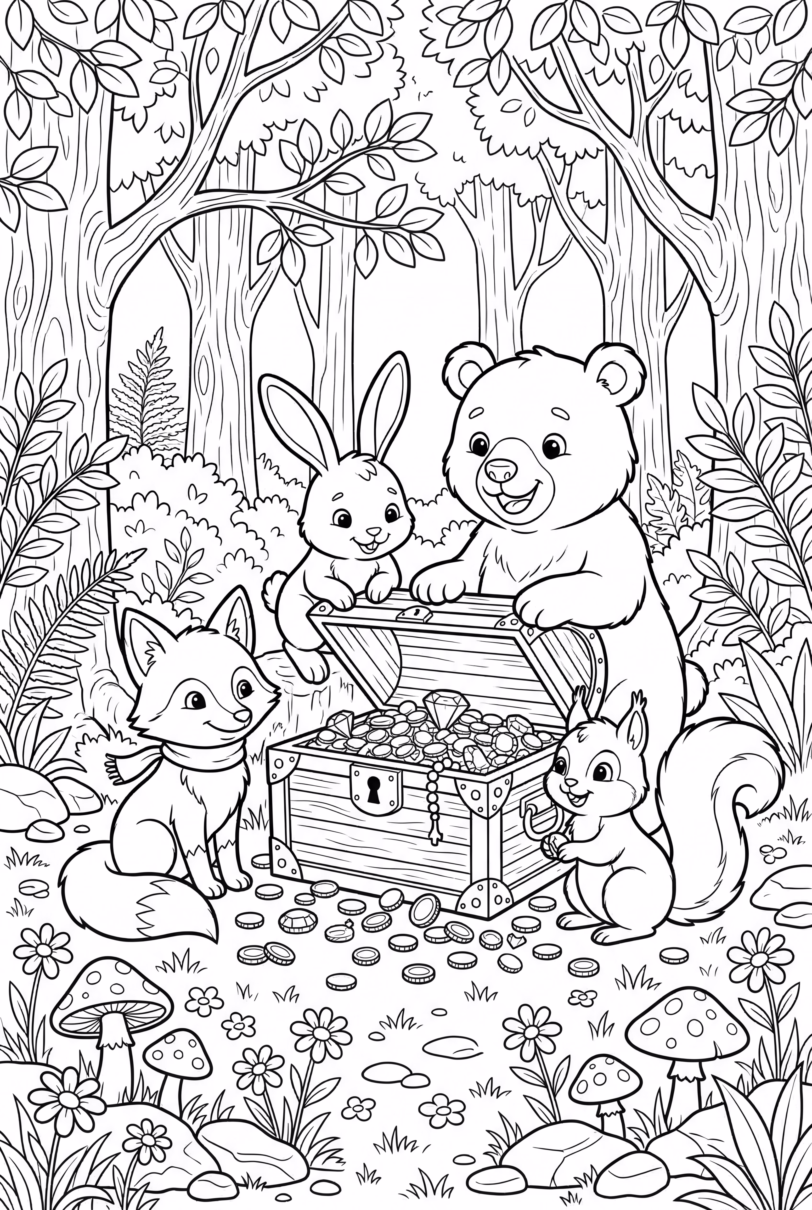 温馨小伙伴寻找隐藏的宝藏